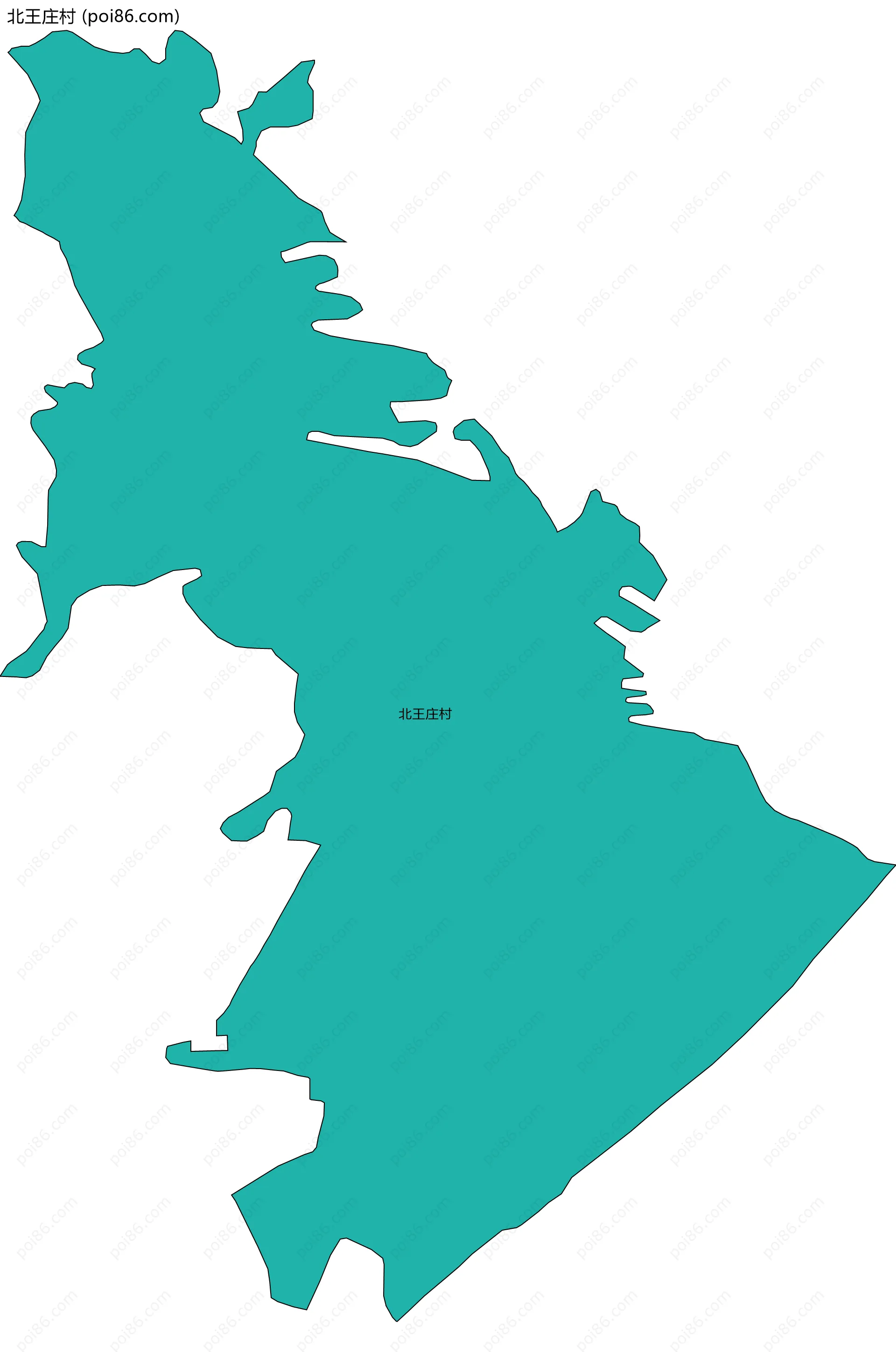 北王庄村边界地图