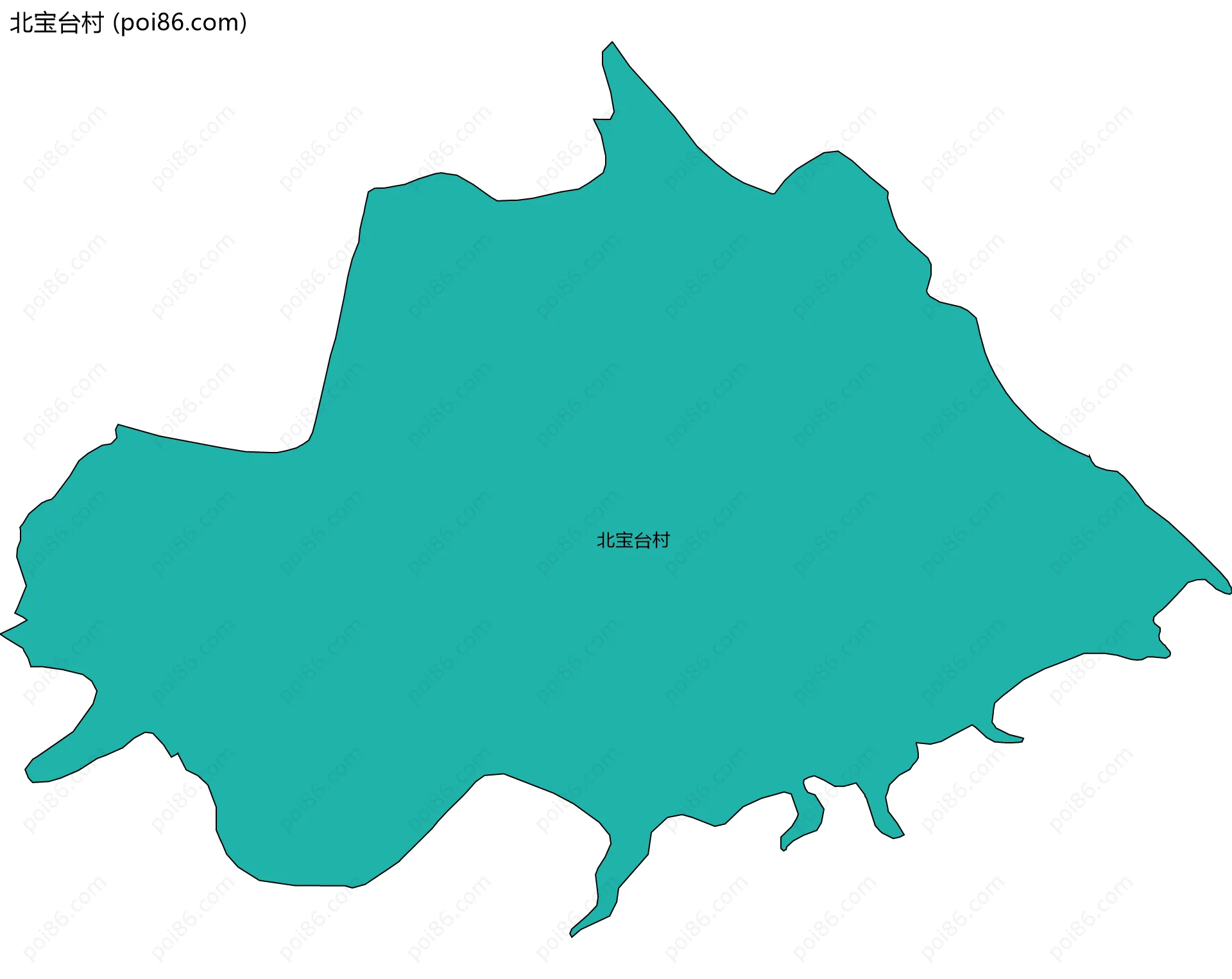 北宝台村边界地图