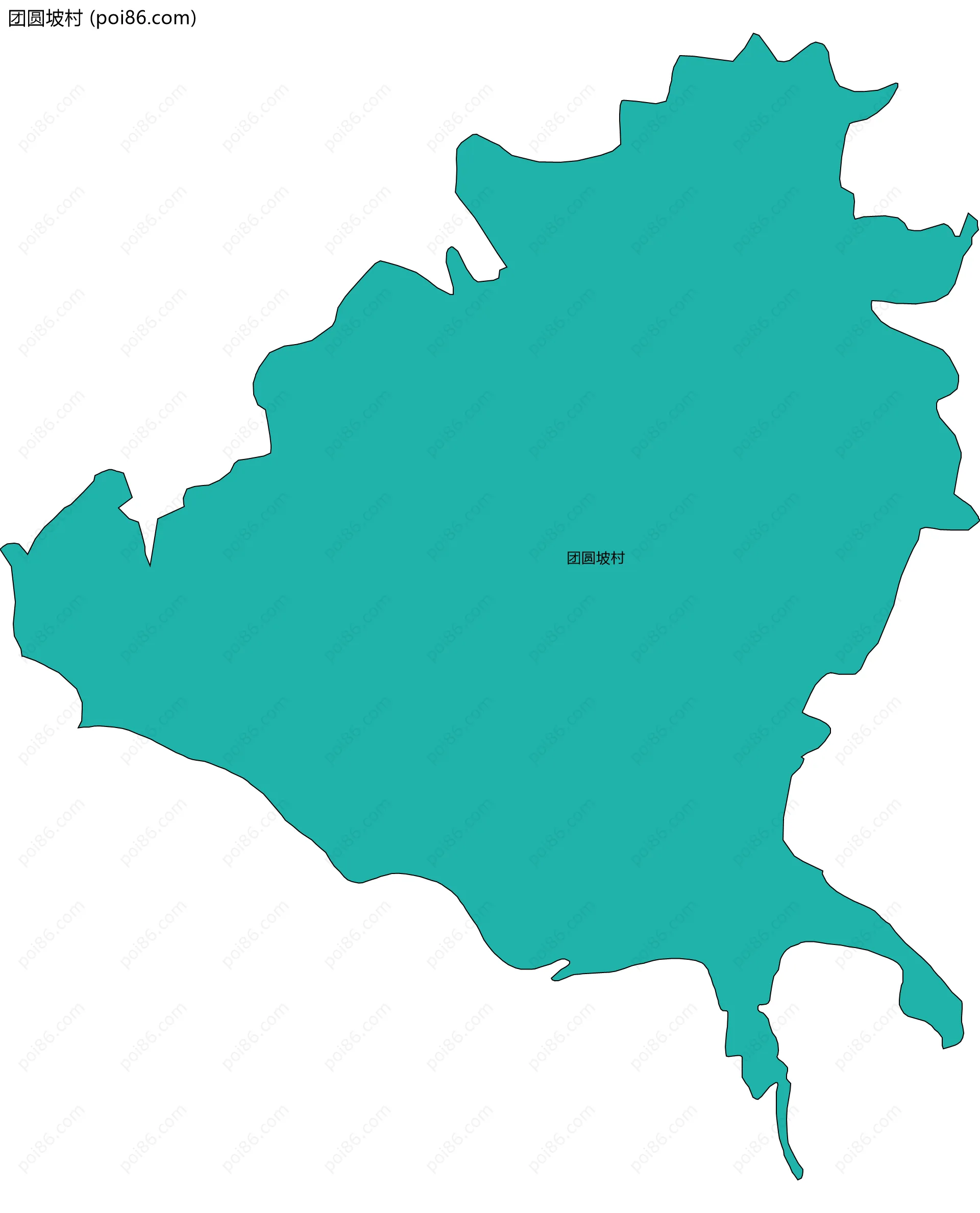 团圆坡村边界地图