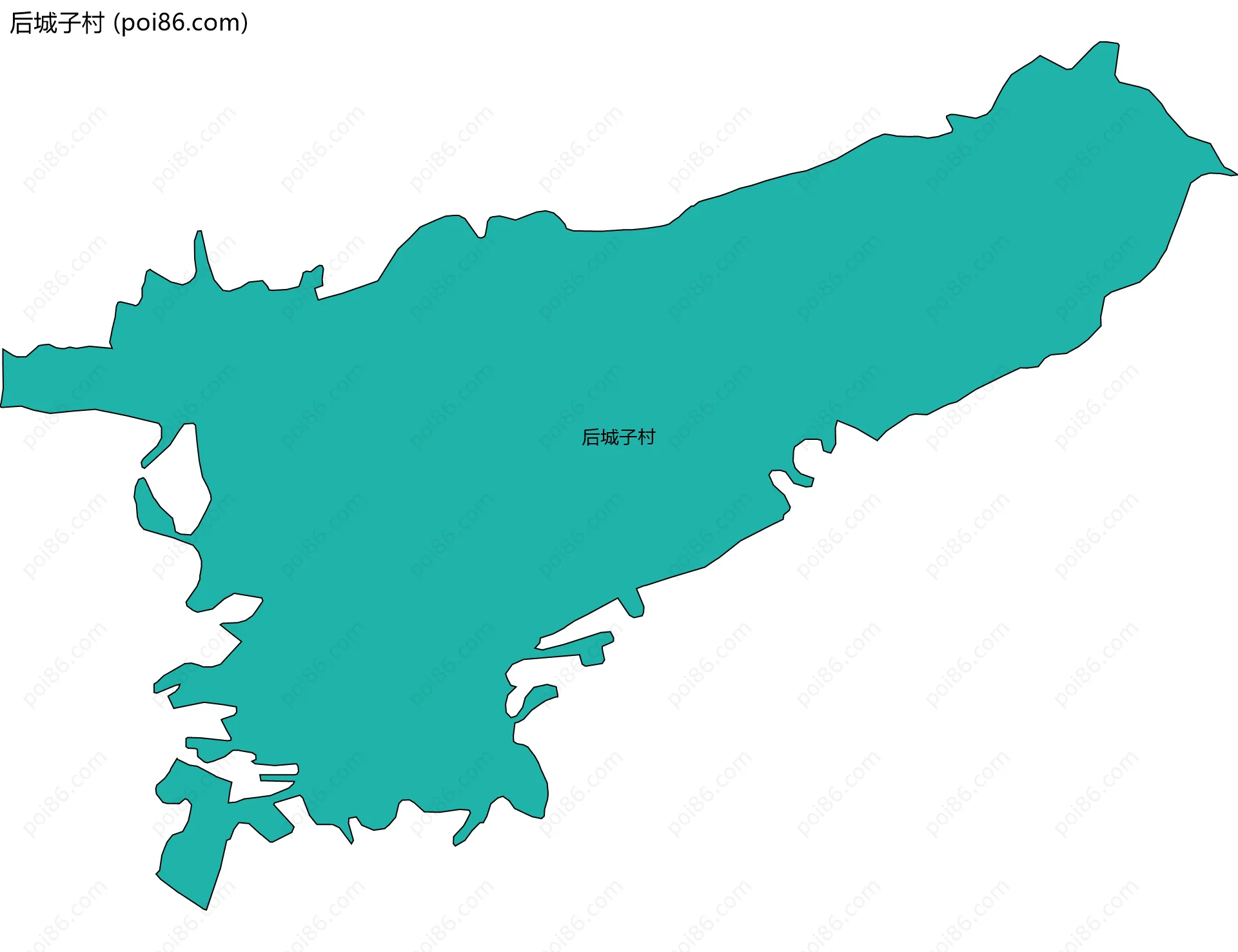 后城子村边界地图