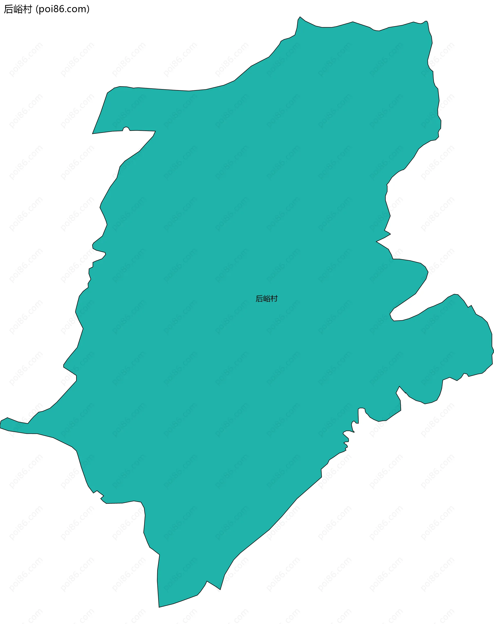 后峪村边界地图