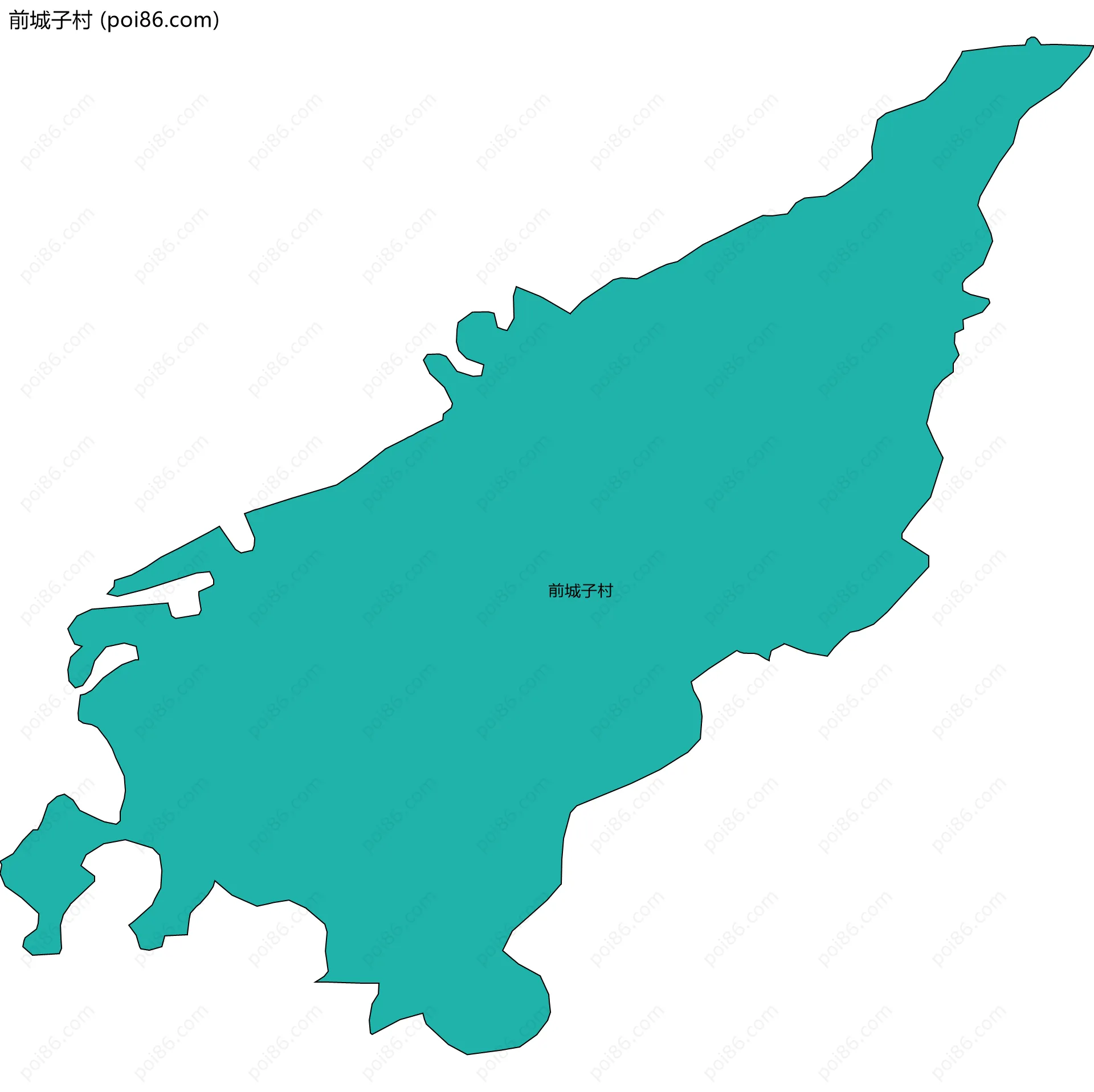 前城子村边界地图