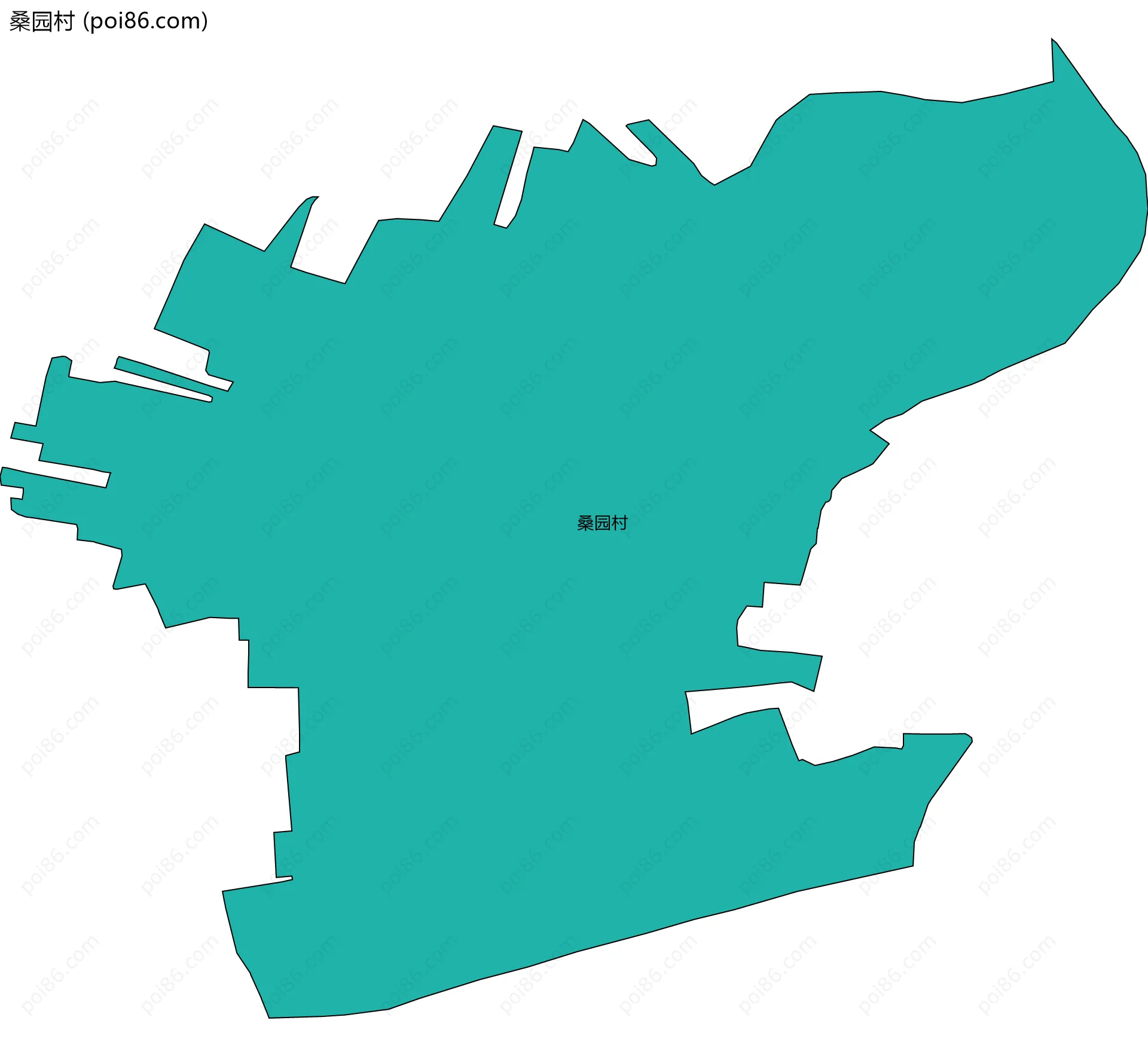 桑园村边界地图