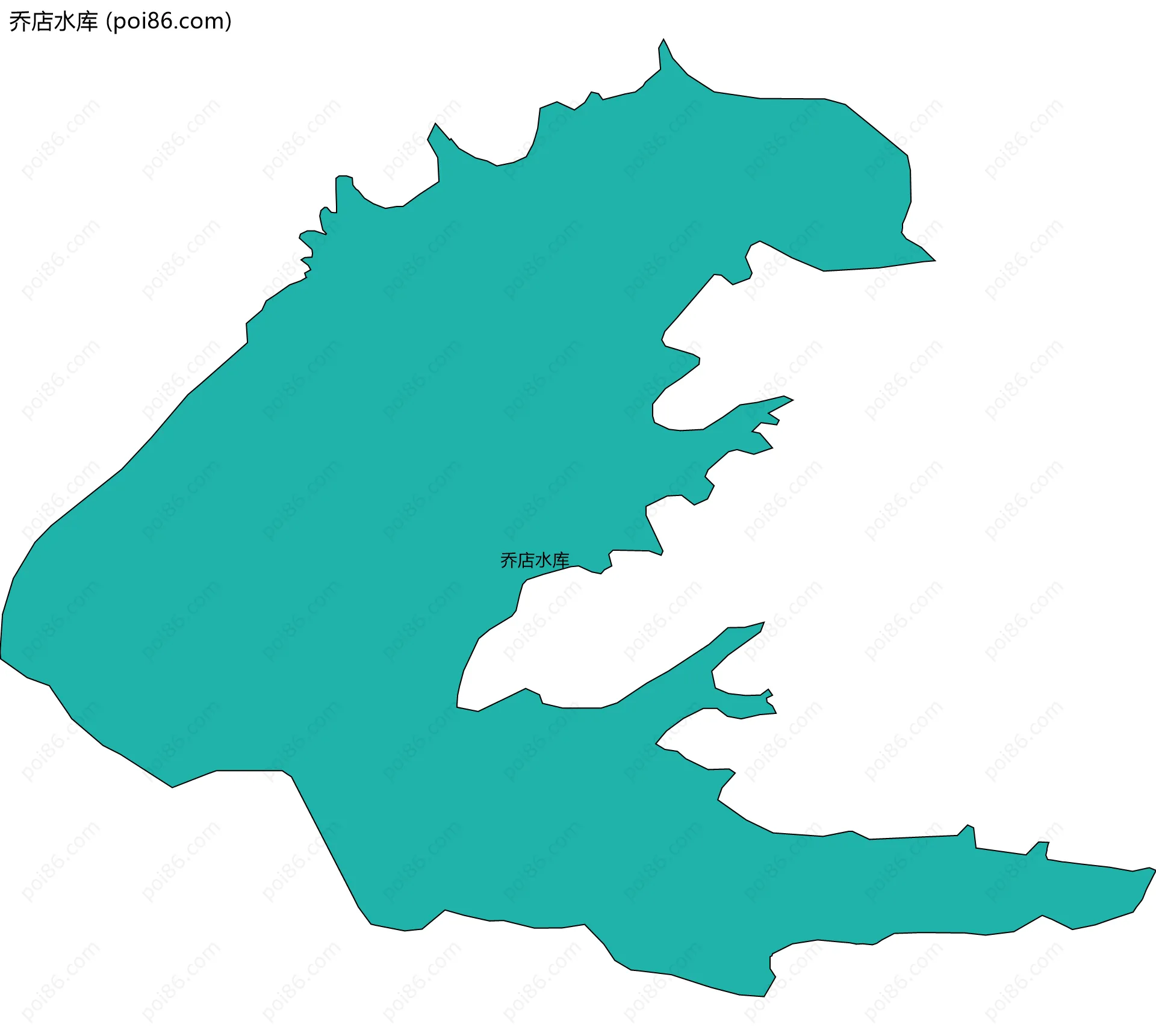 乔店水库边界地图