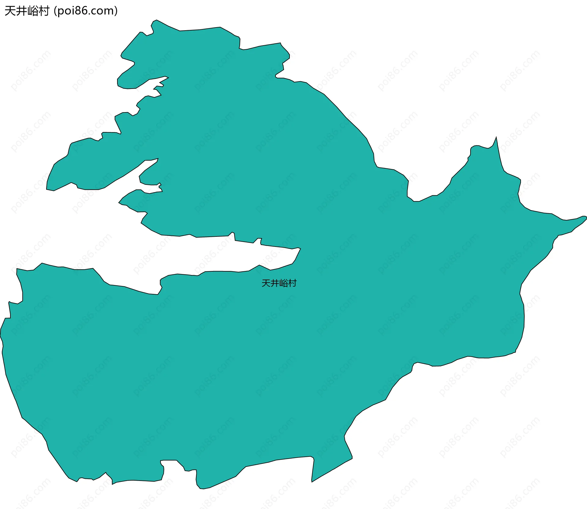 天井峪村边界地图