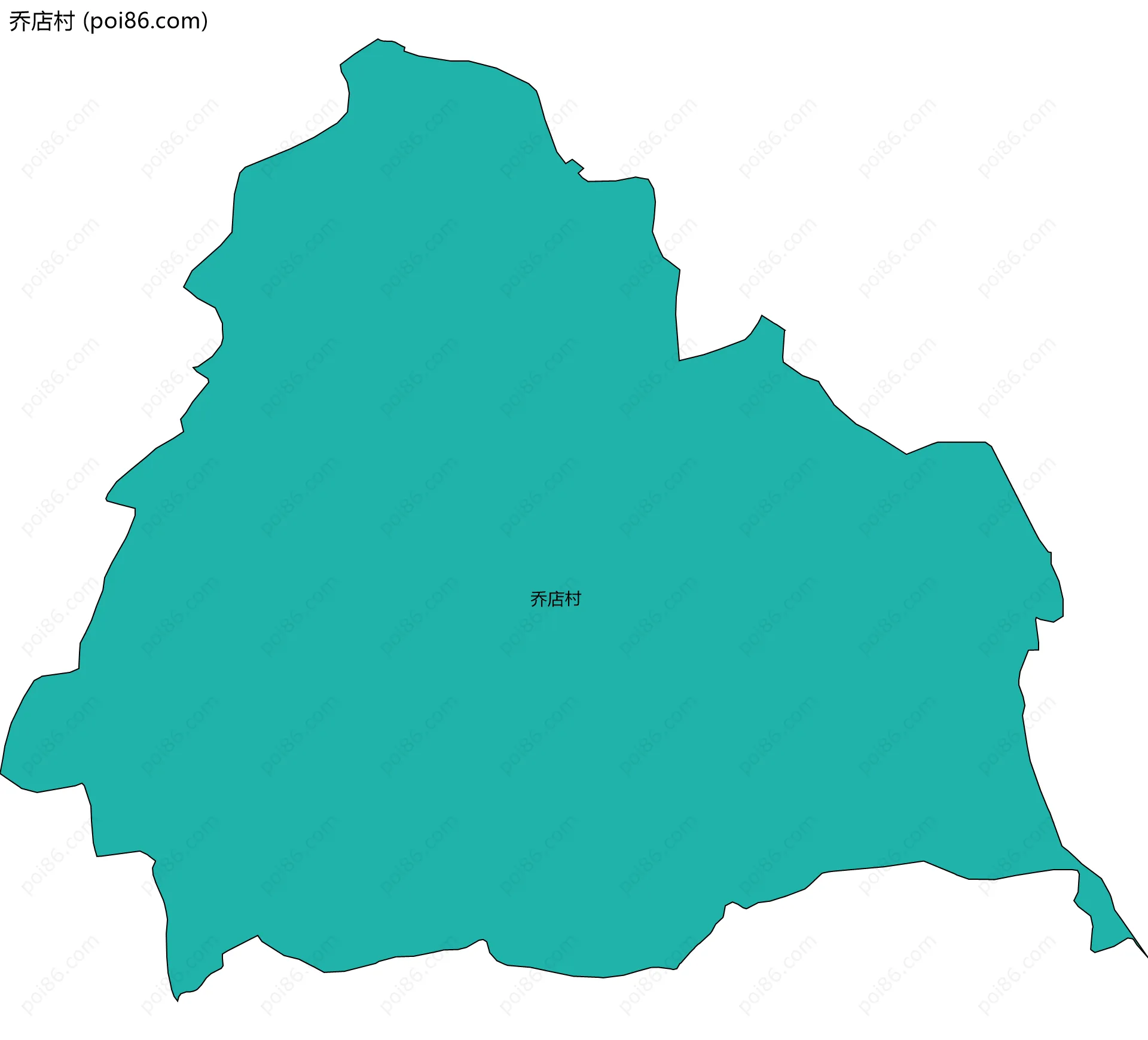 乔店村边界地图