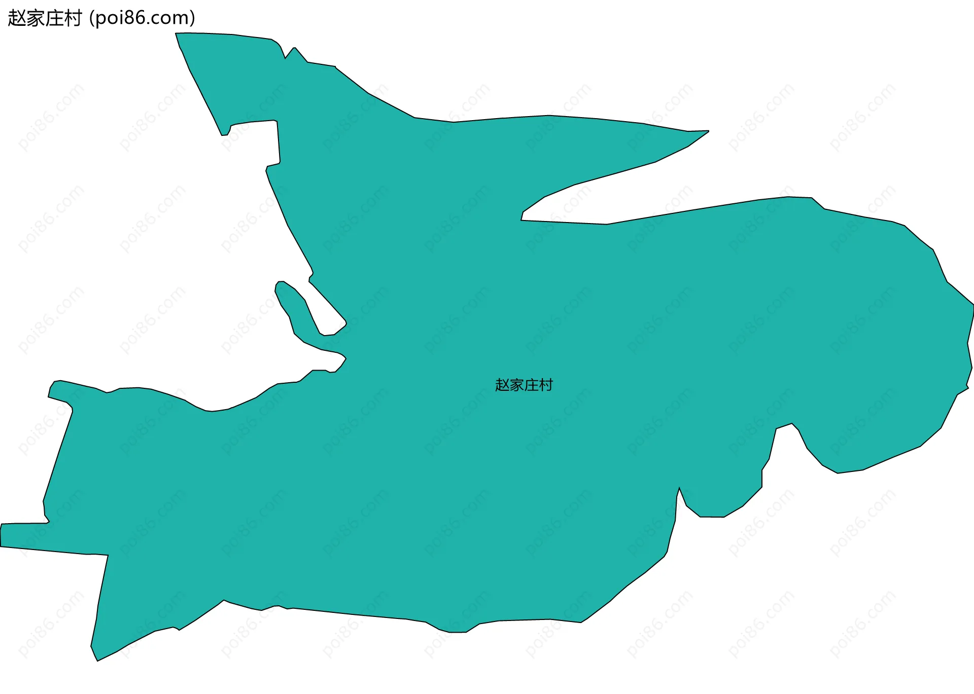 赵家庄村边界地图
