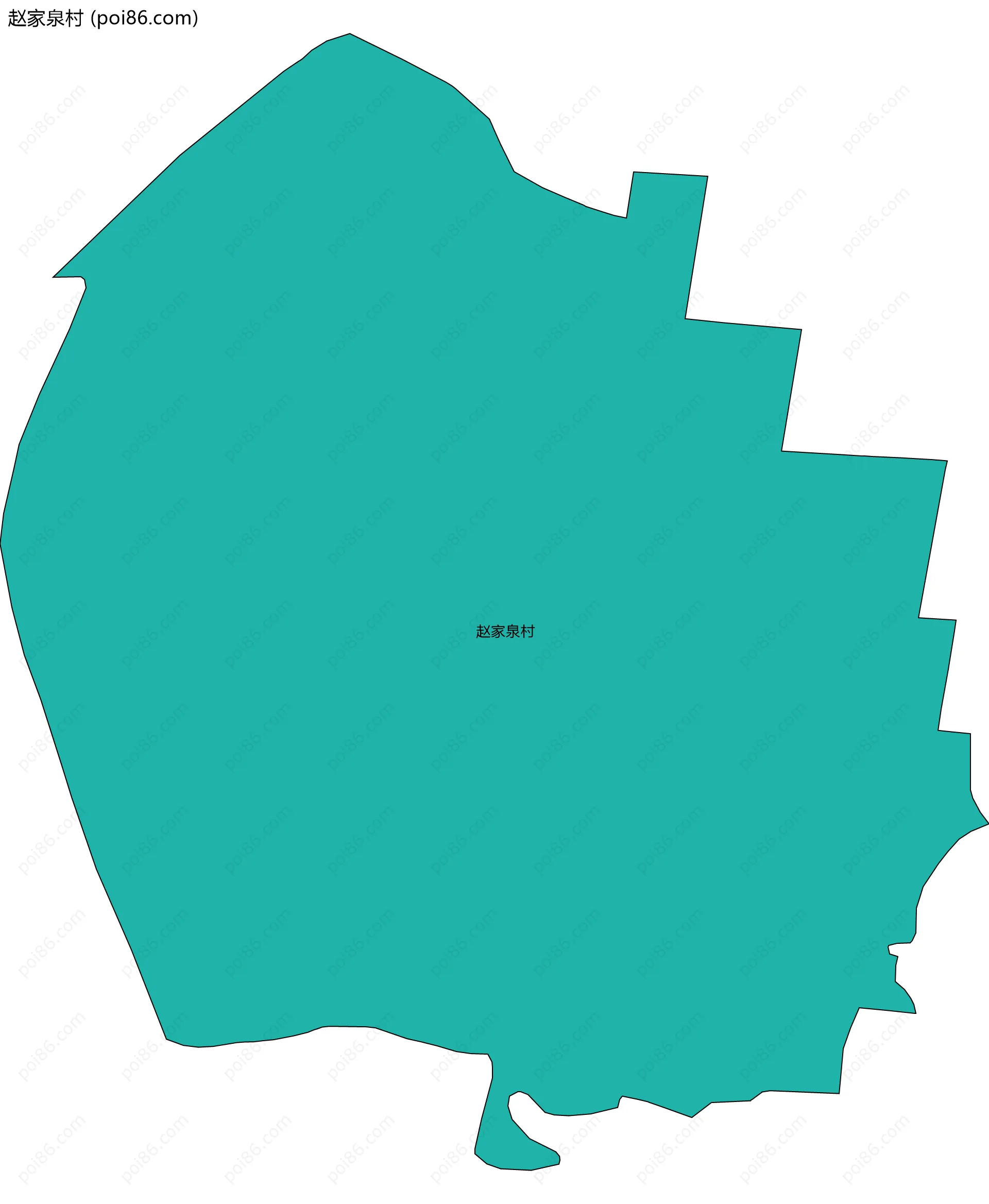 赵家泉村边界地图