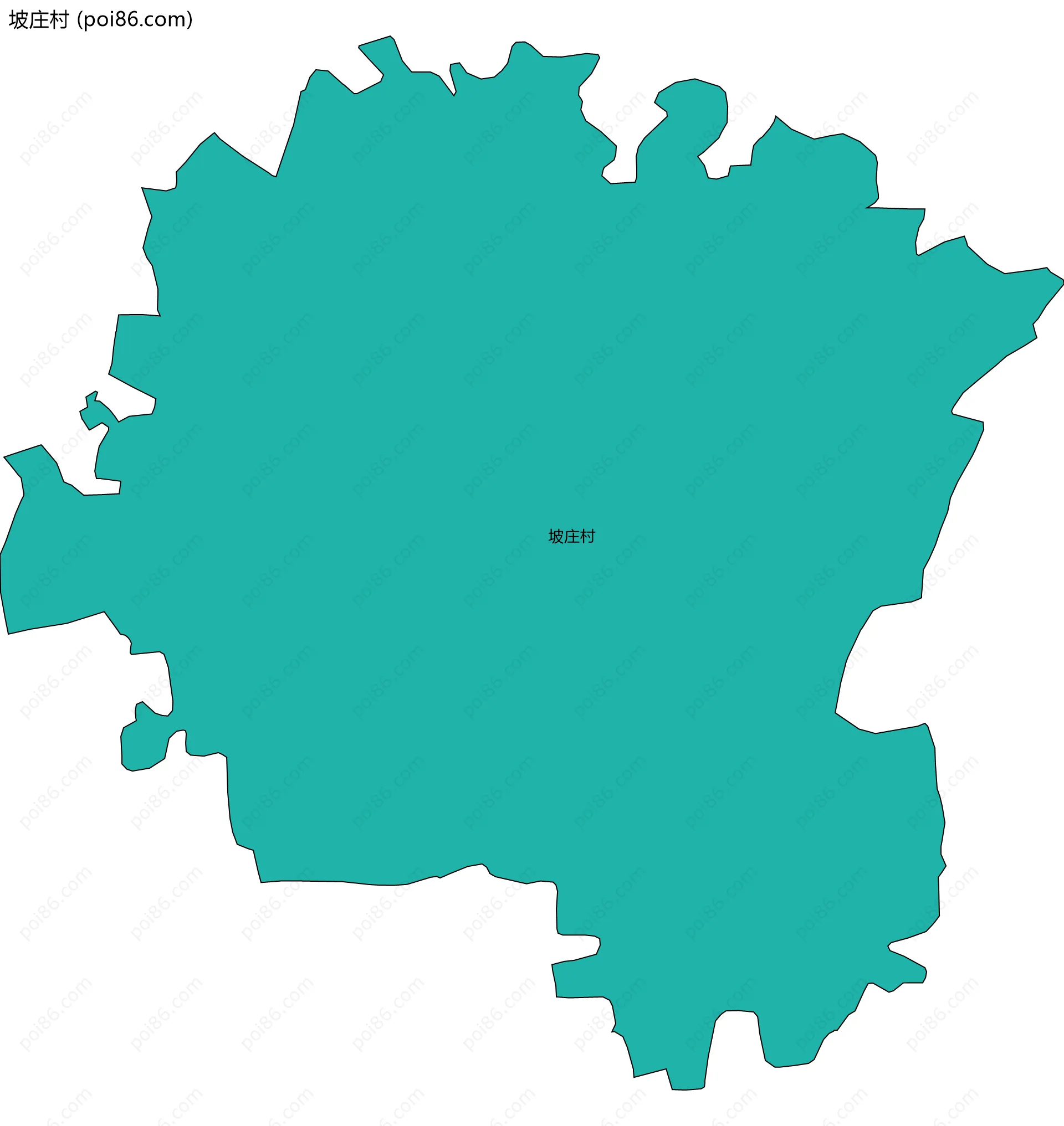 坡庄村边界地图