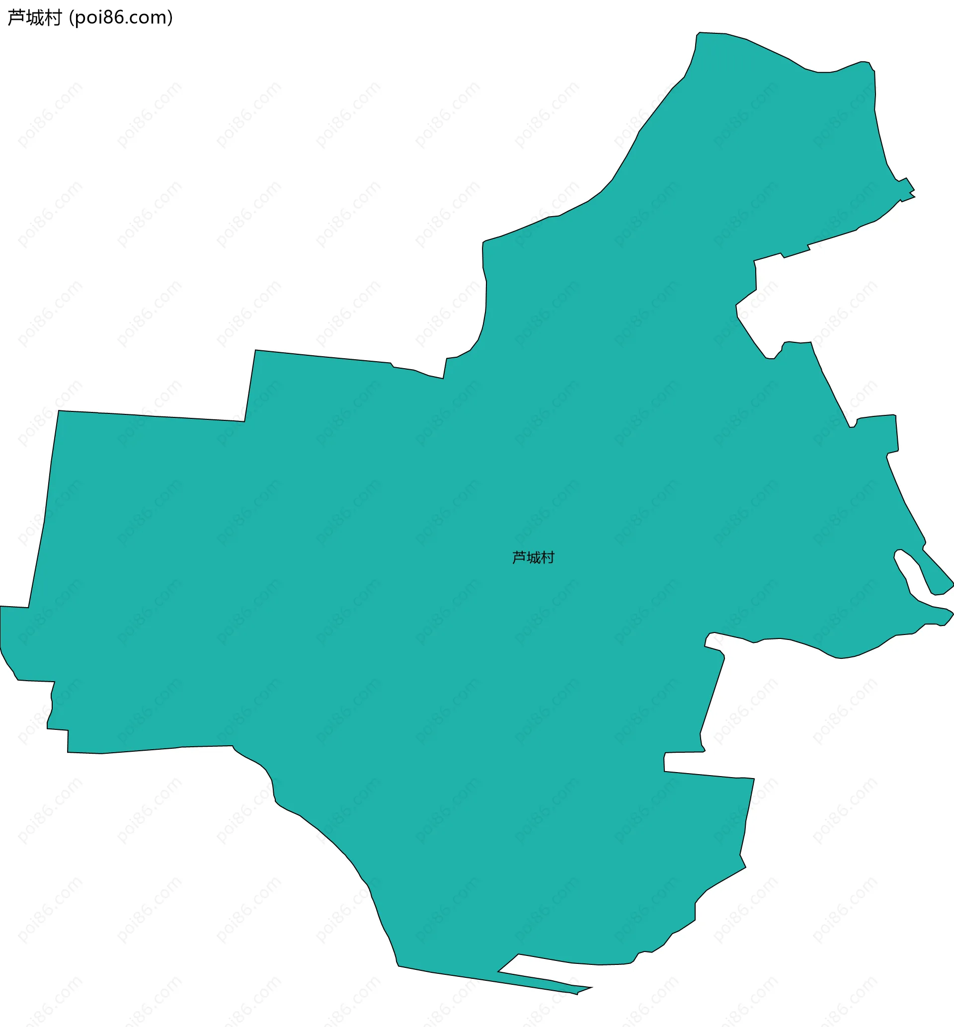 芦城村边界地图