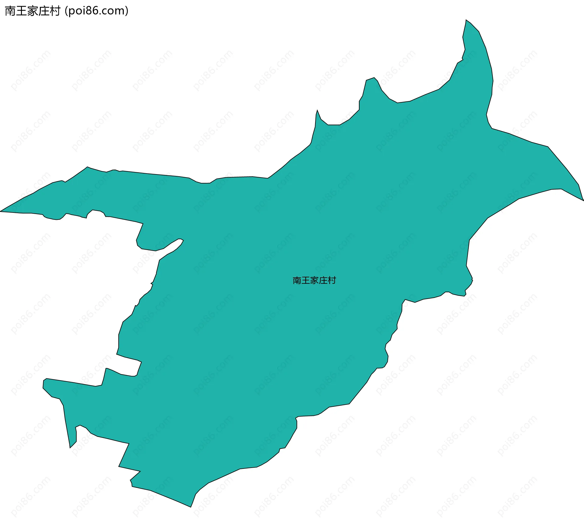 南王家庄村边界地图