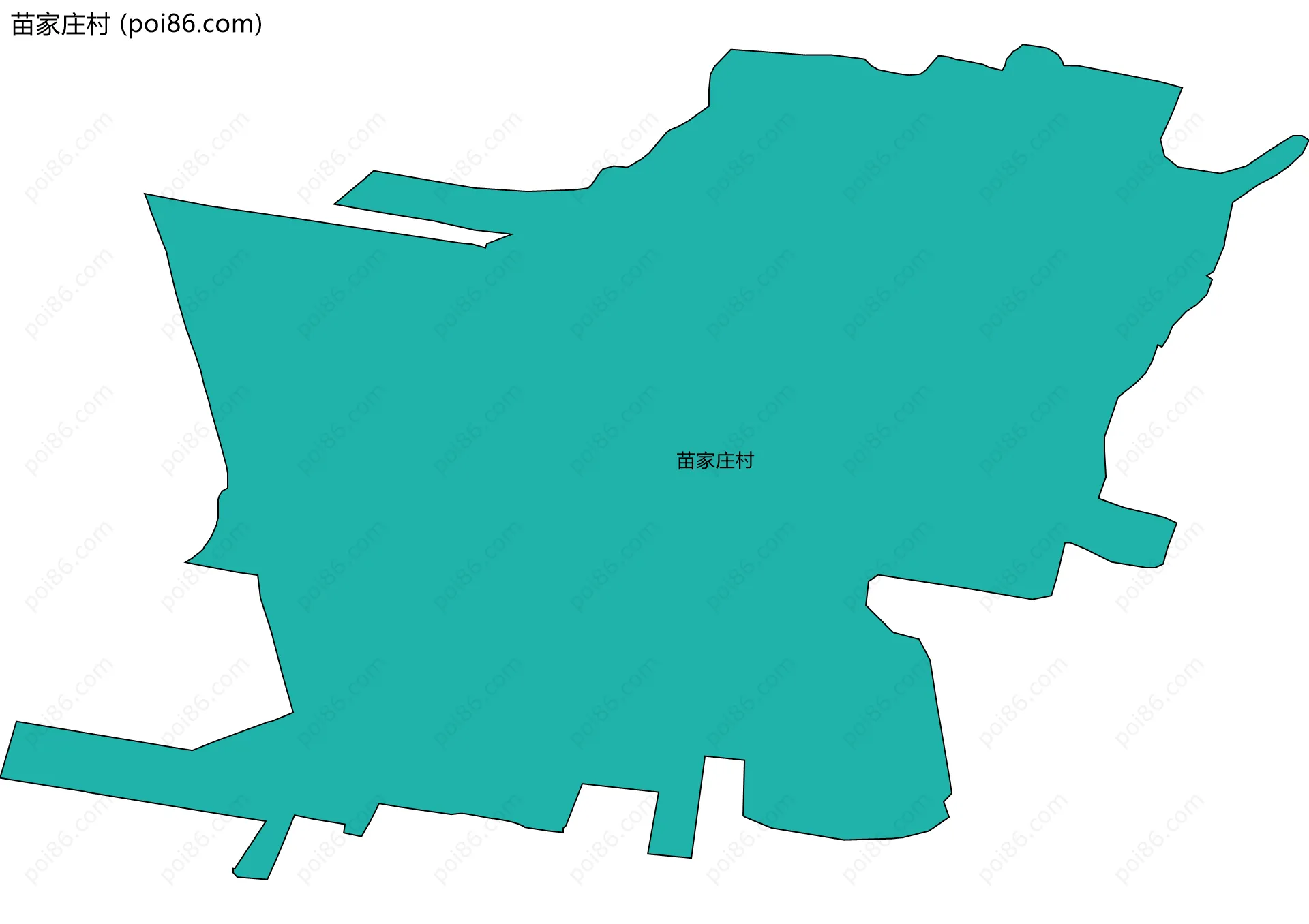 苗家庄村边界地图