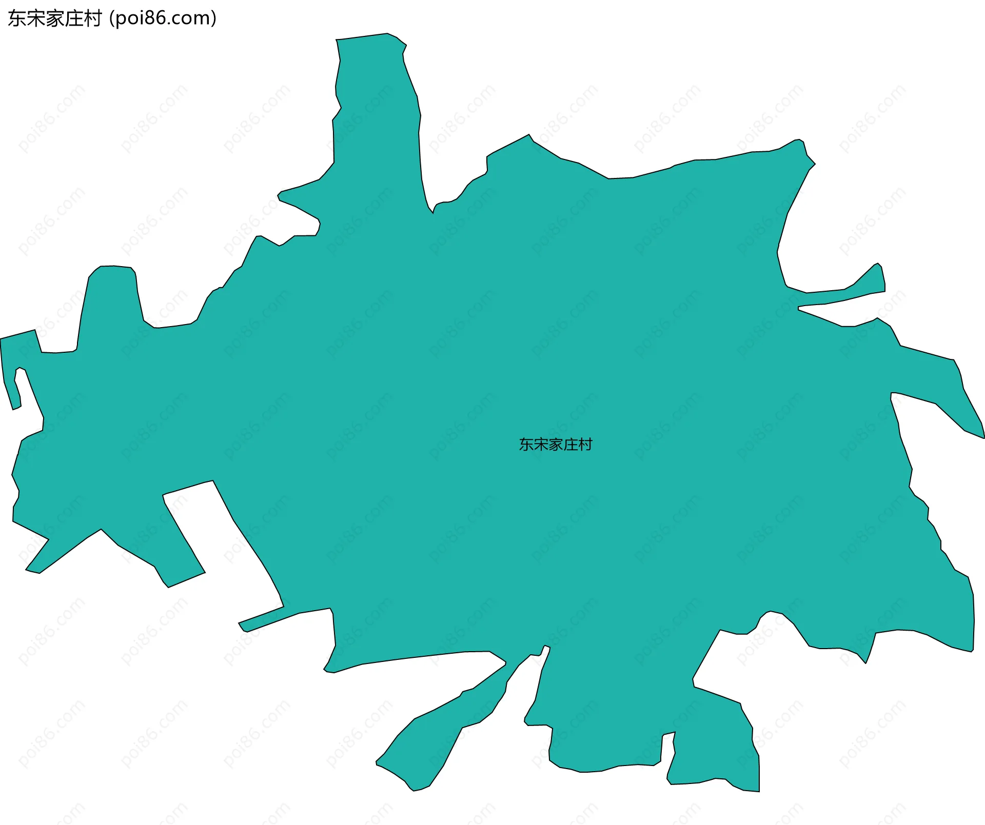 东宋家庄村边界地图