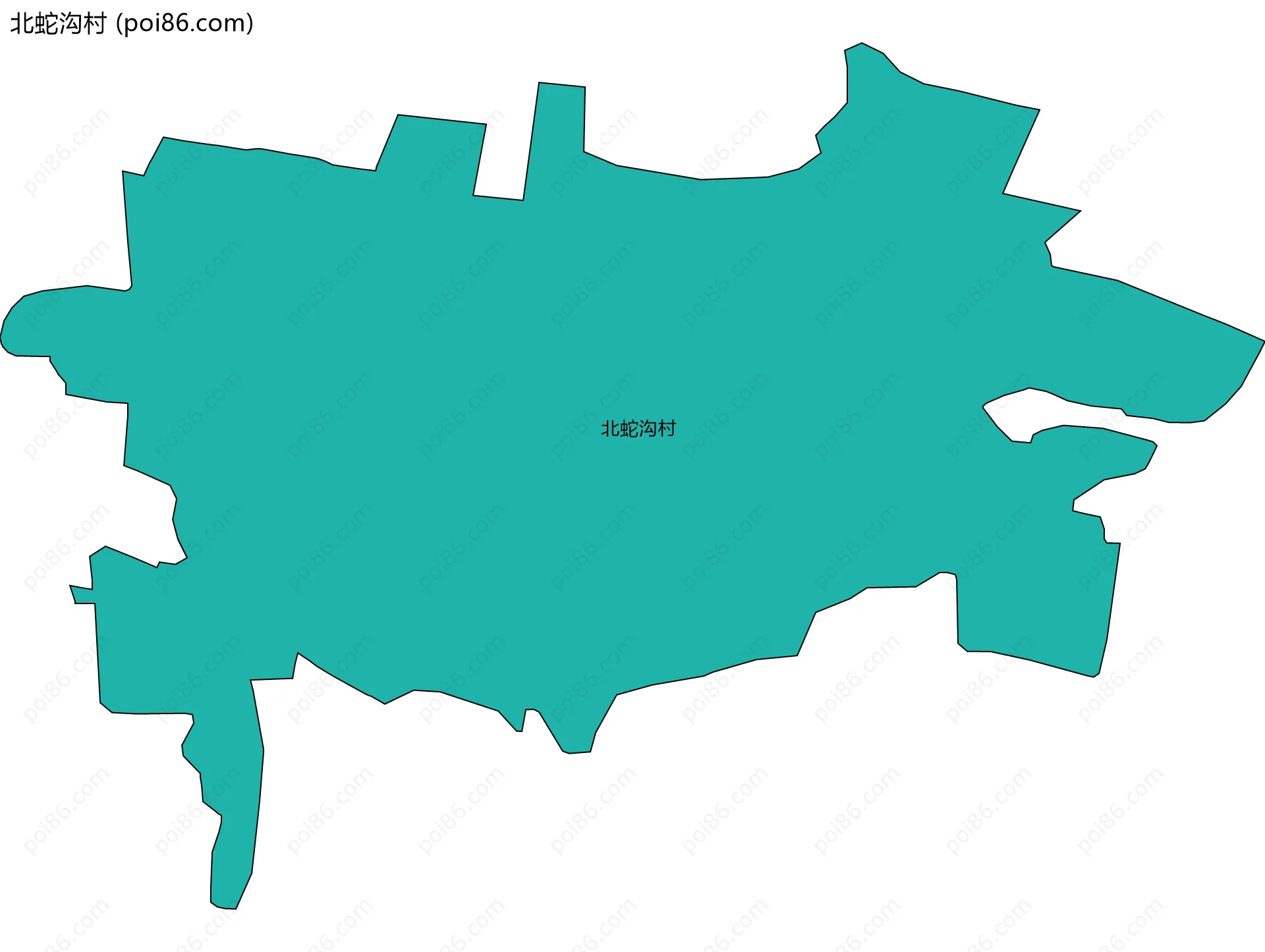 北蛇沟村边界地图