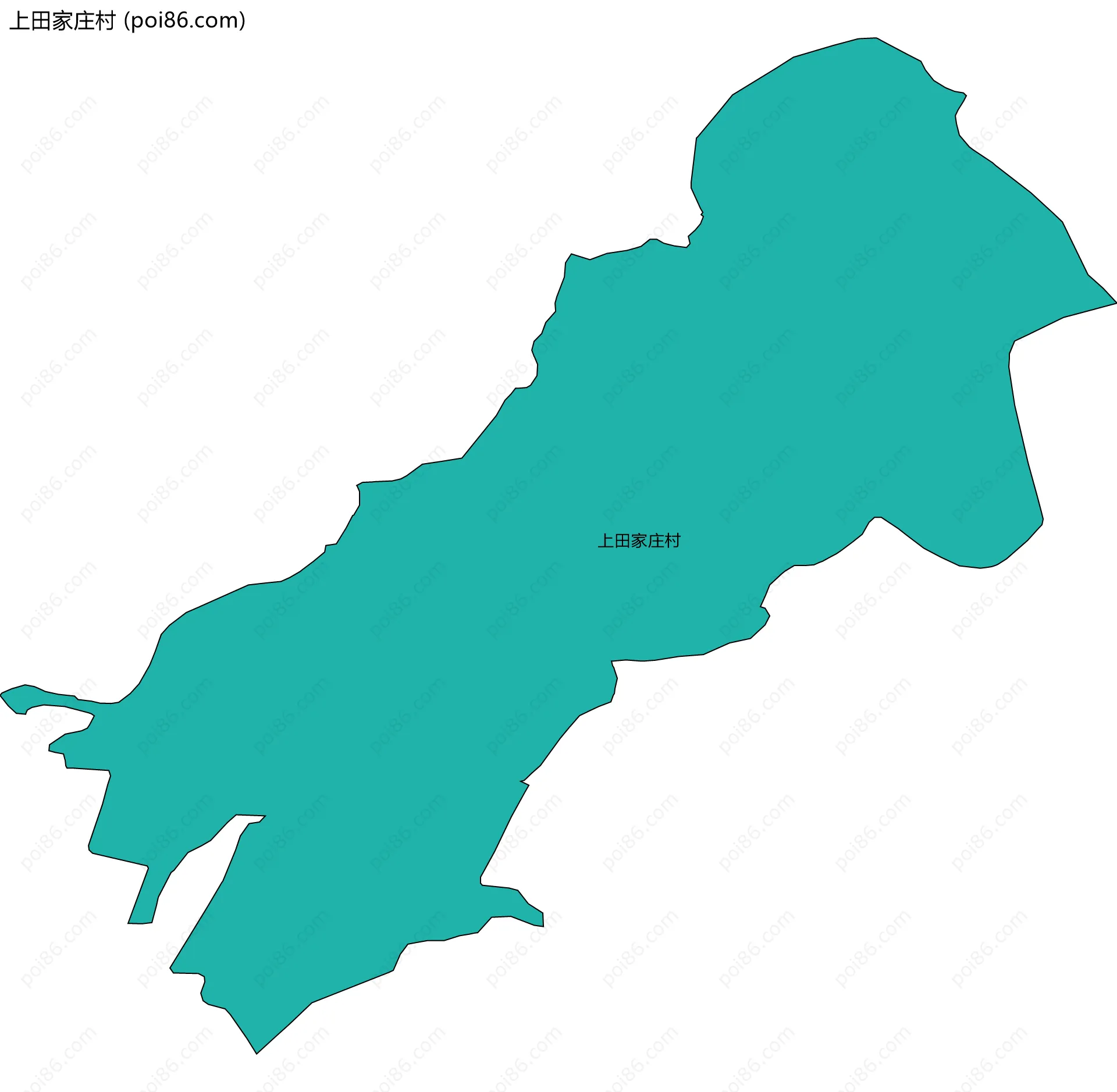 上田家庄村边界地图