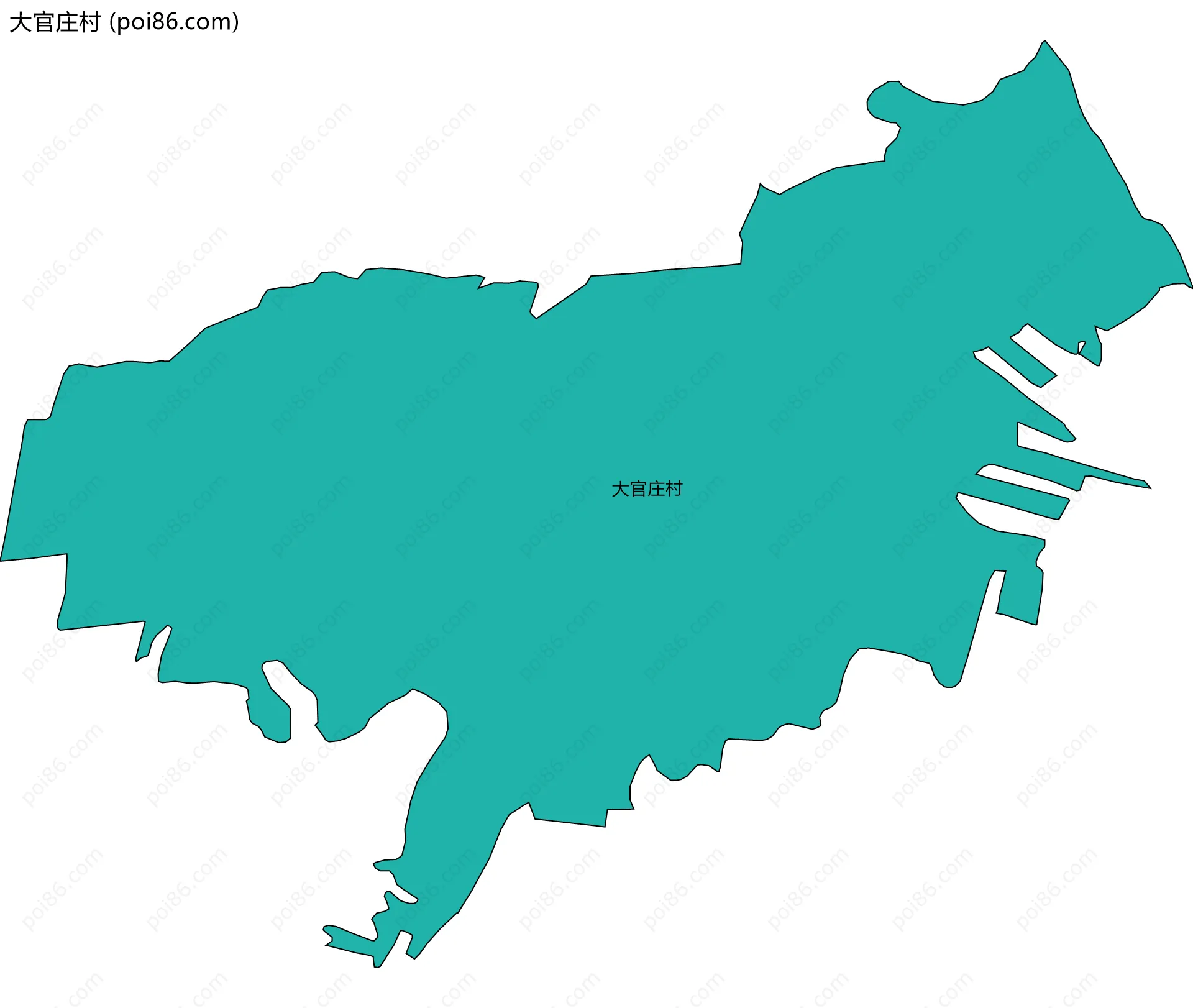 大官庄村边界地图