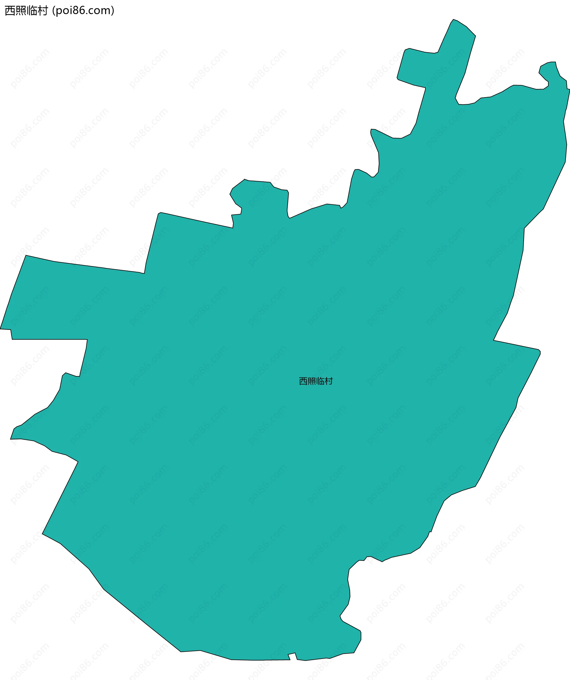 西照临村边界地图
