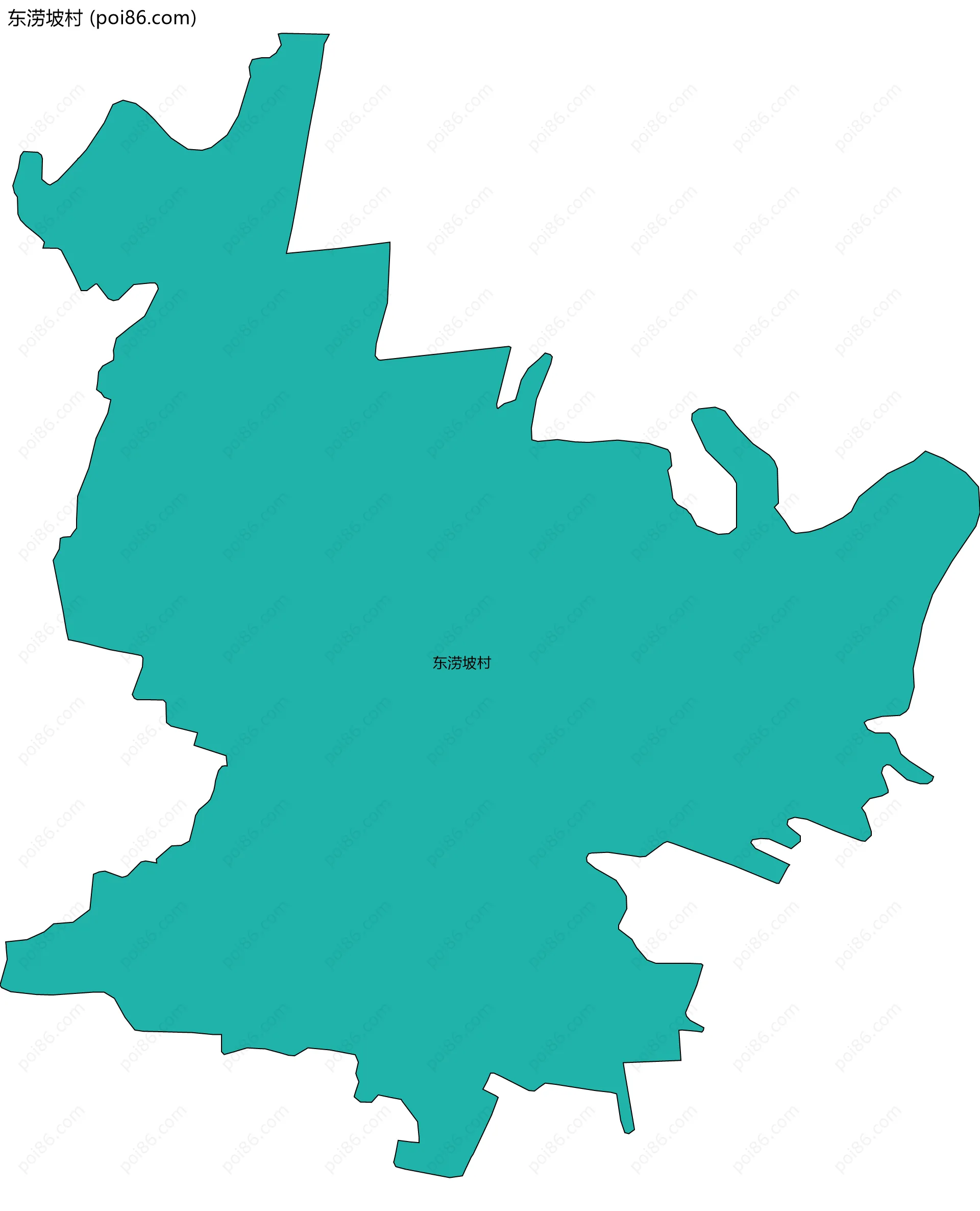 东涝坡村边界地图