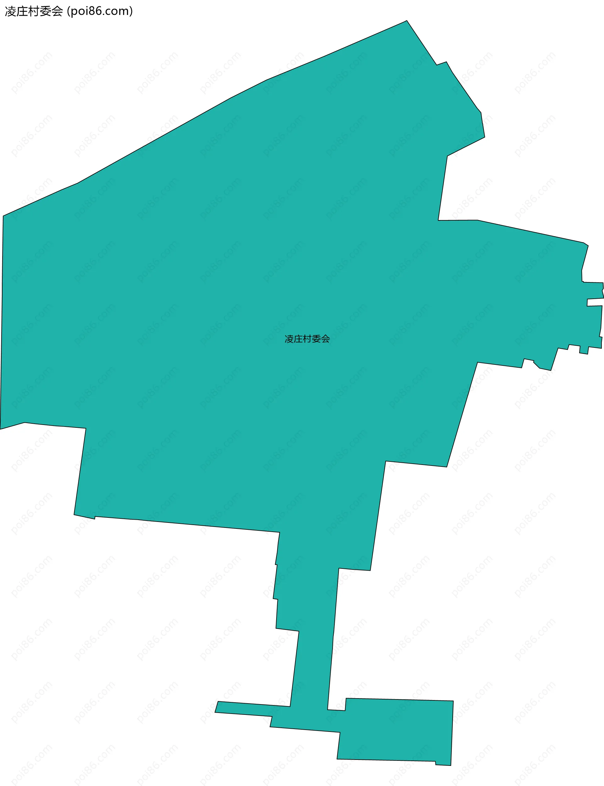 凌庄村委会边界地图