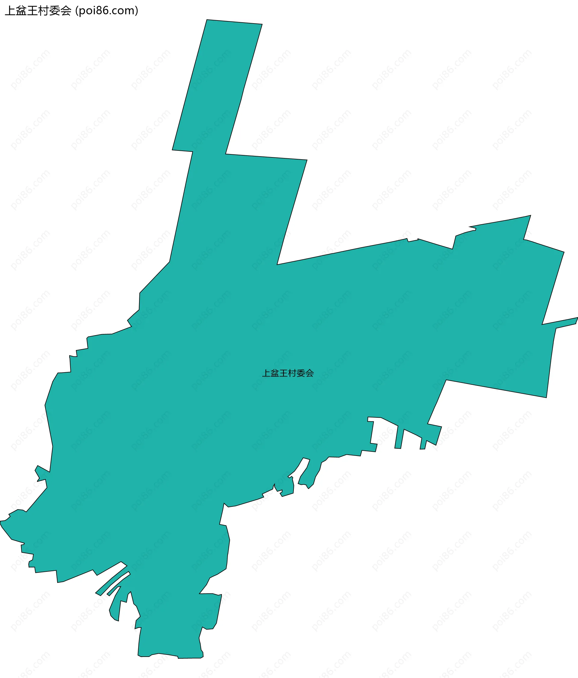 上盆王村委会边界地图