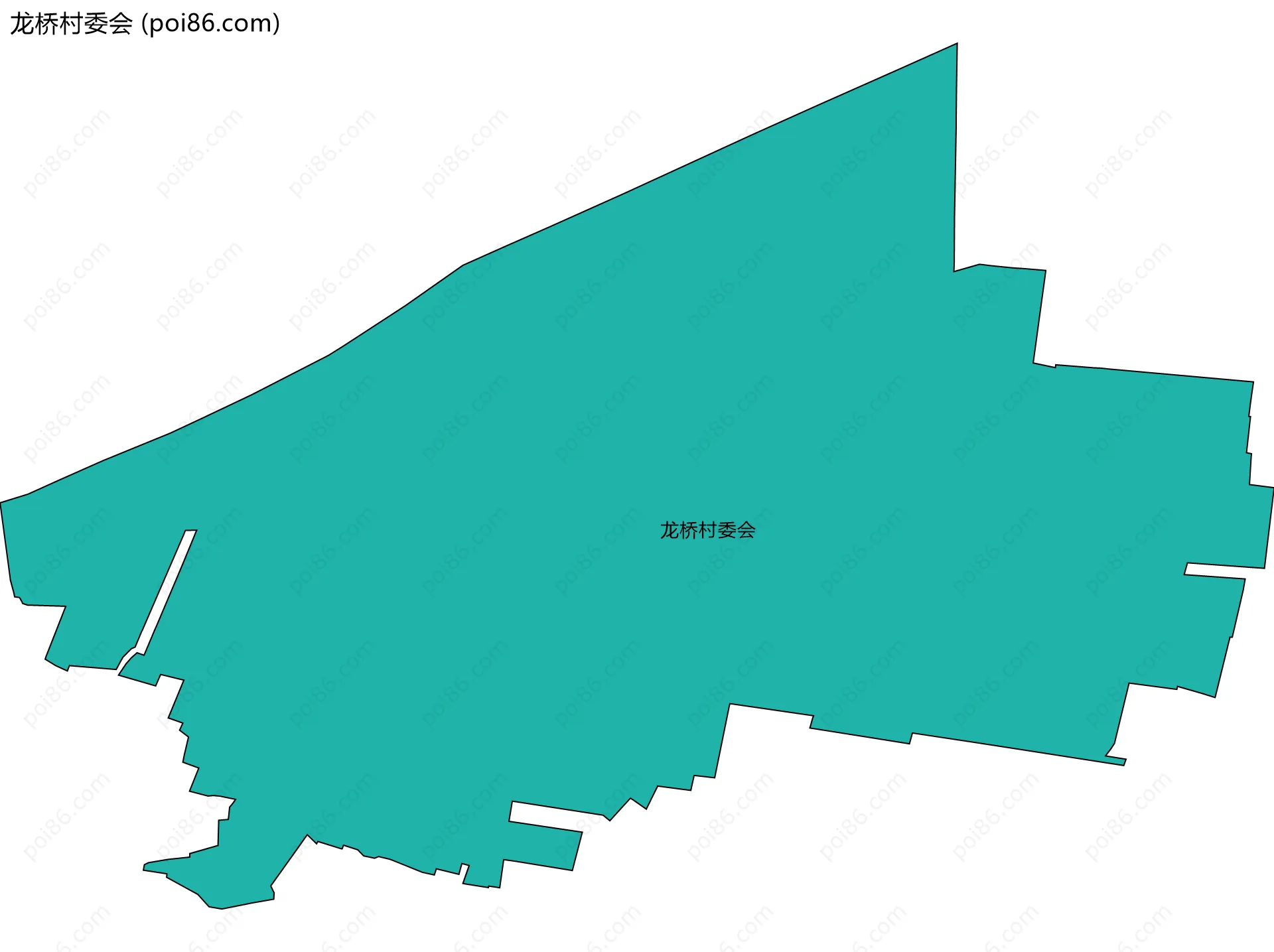 龙桥村委会边界地图