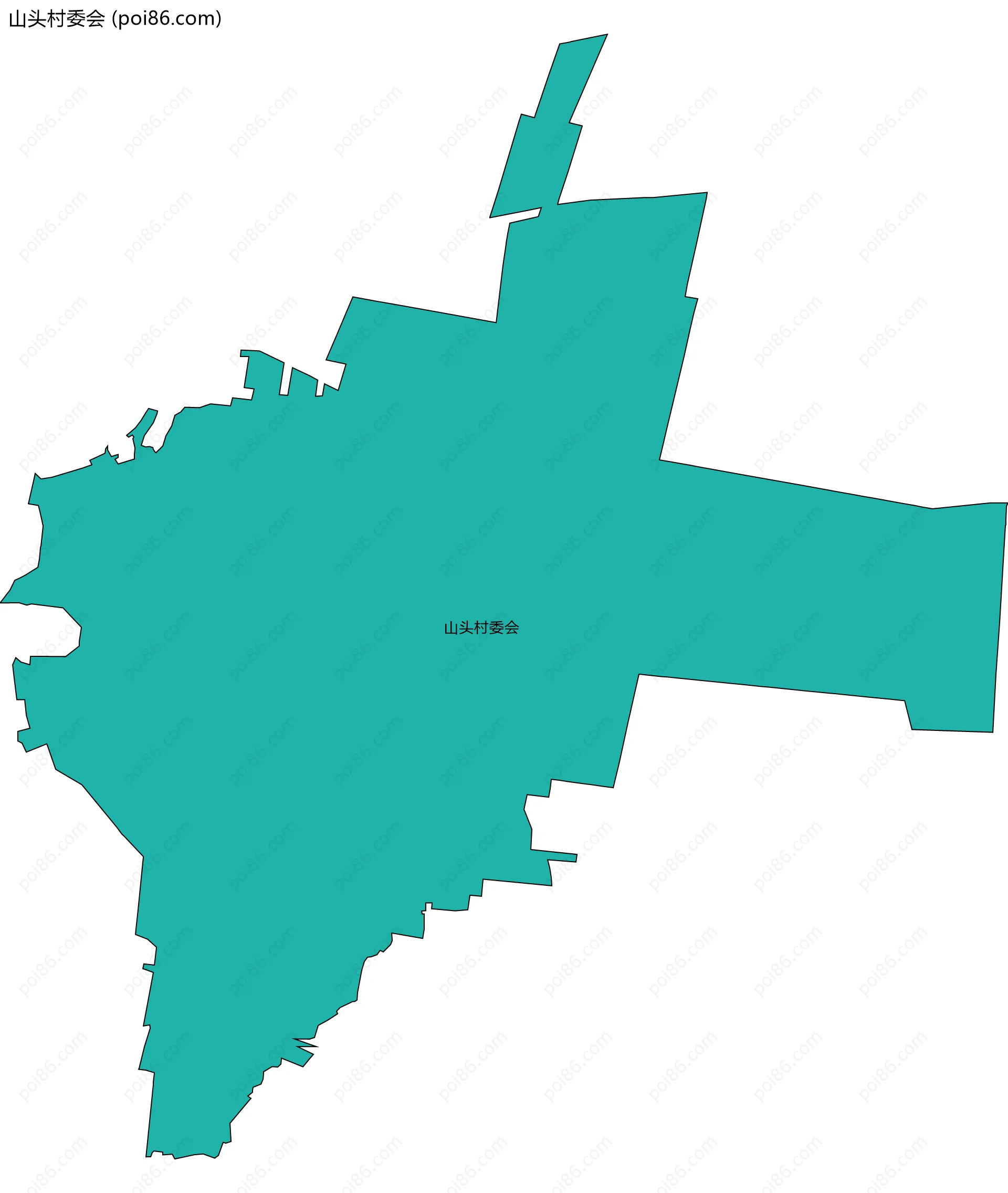 山头村委会边界地图