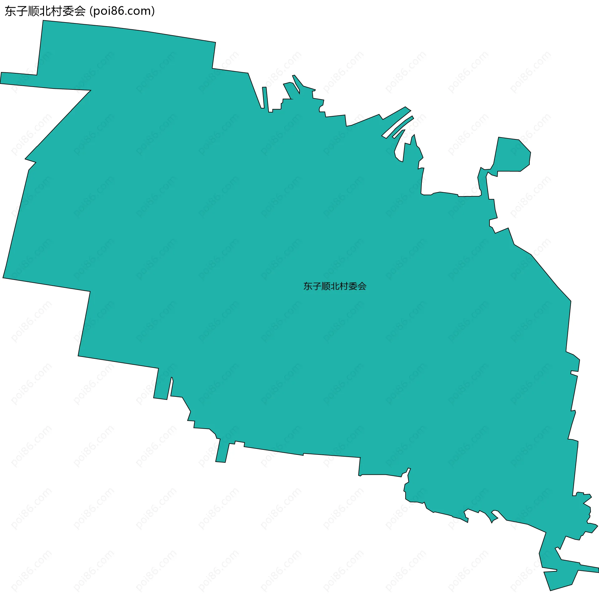 东子顺北村委会边界地图