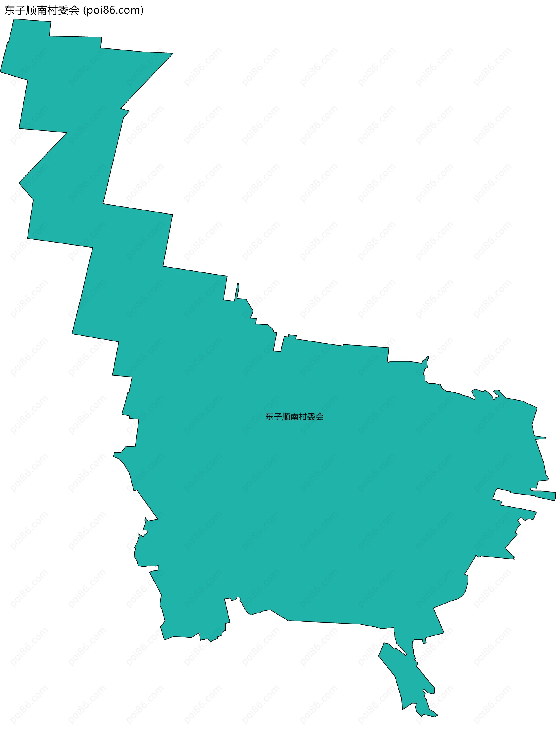东子顺南村委会边界地图