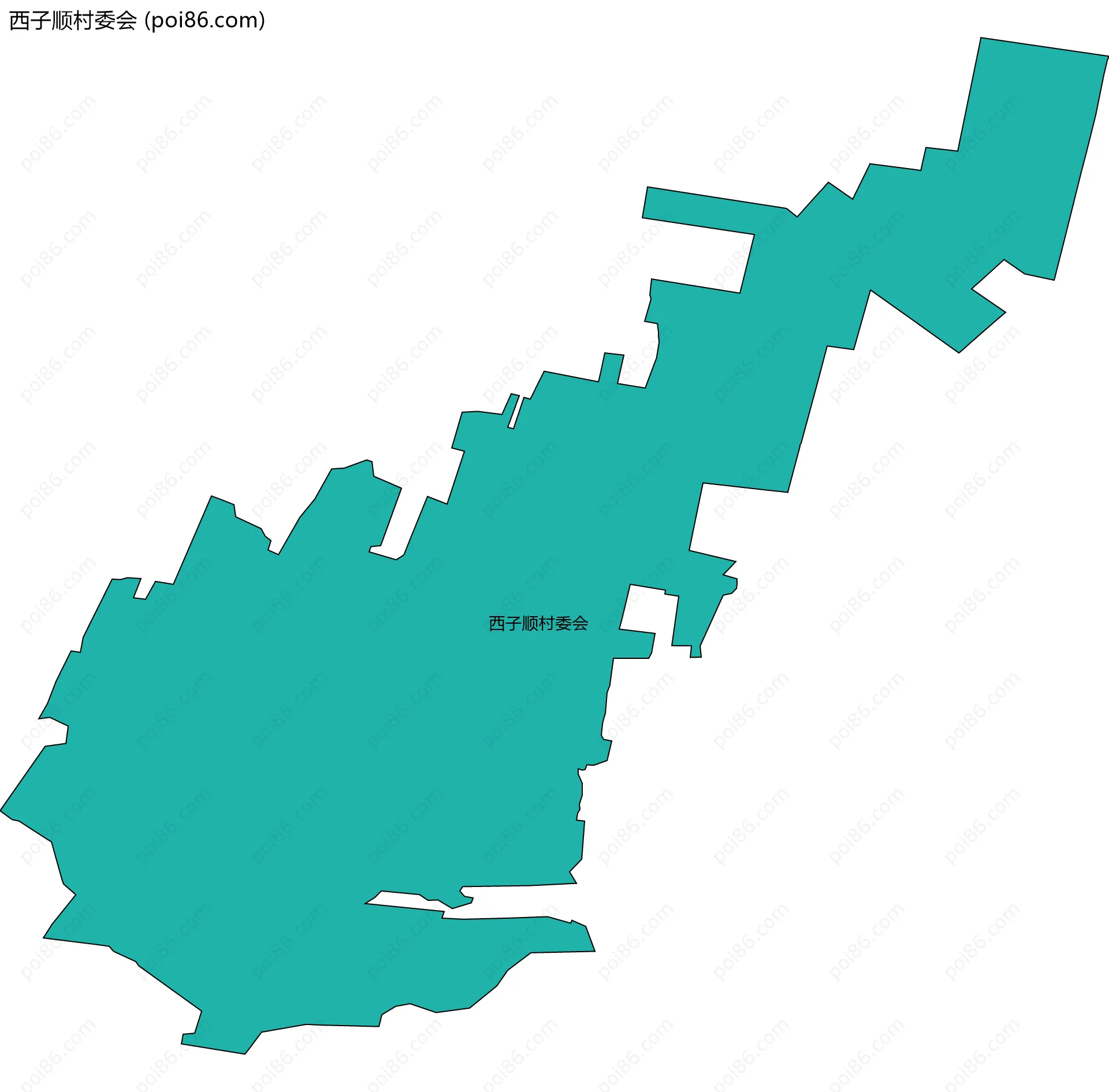 西子顺村委会边界地图