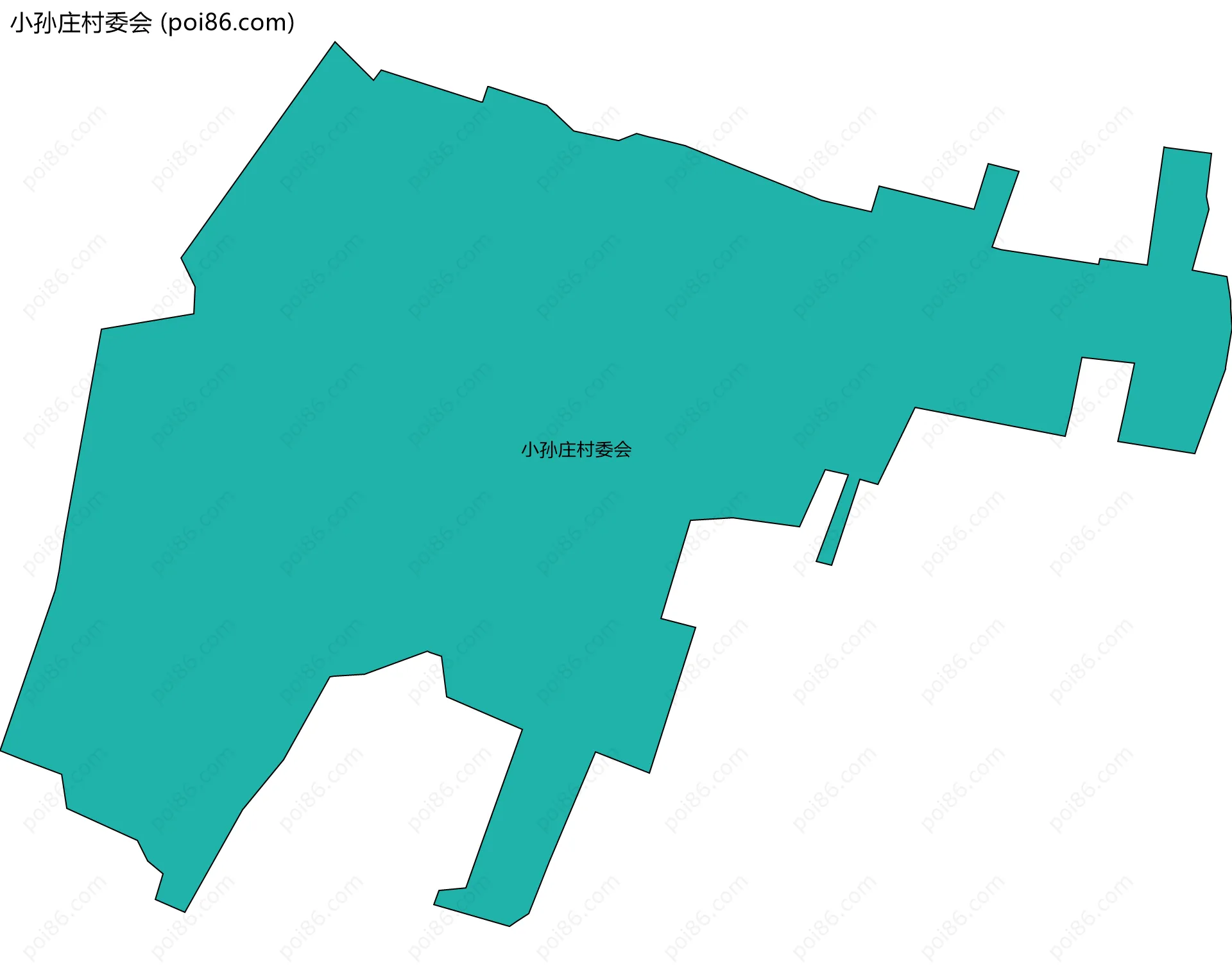 小孙庄村委会边界地图