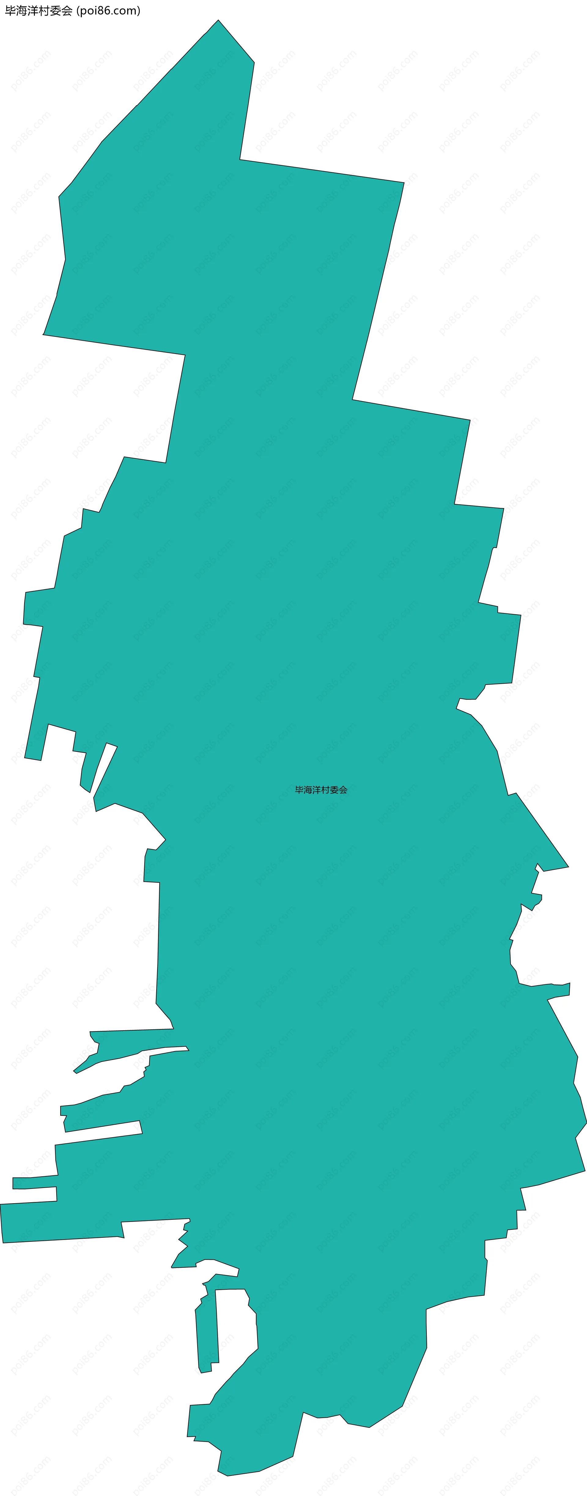 毕海洋村委会边界地图