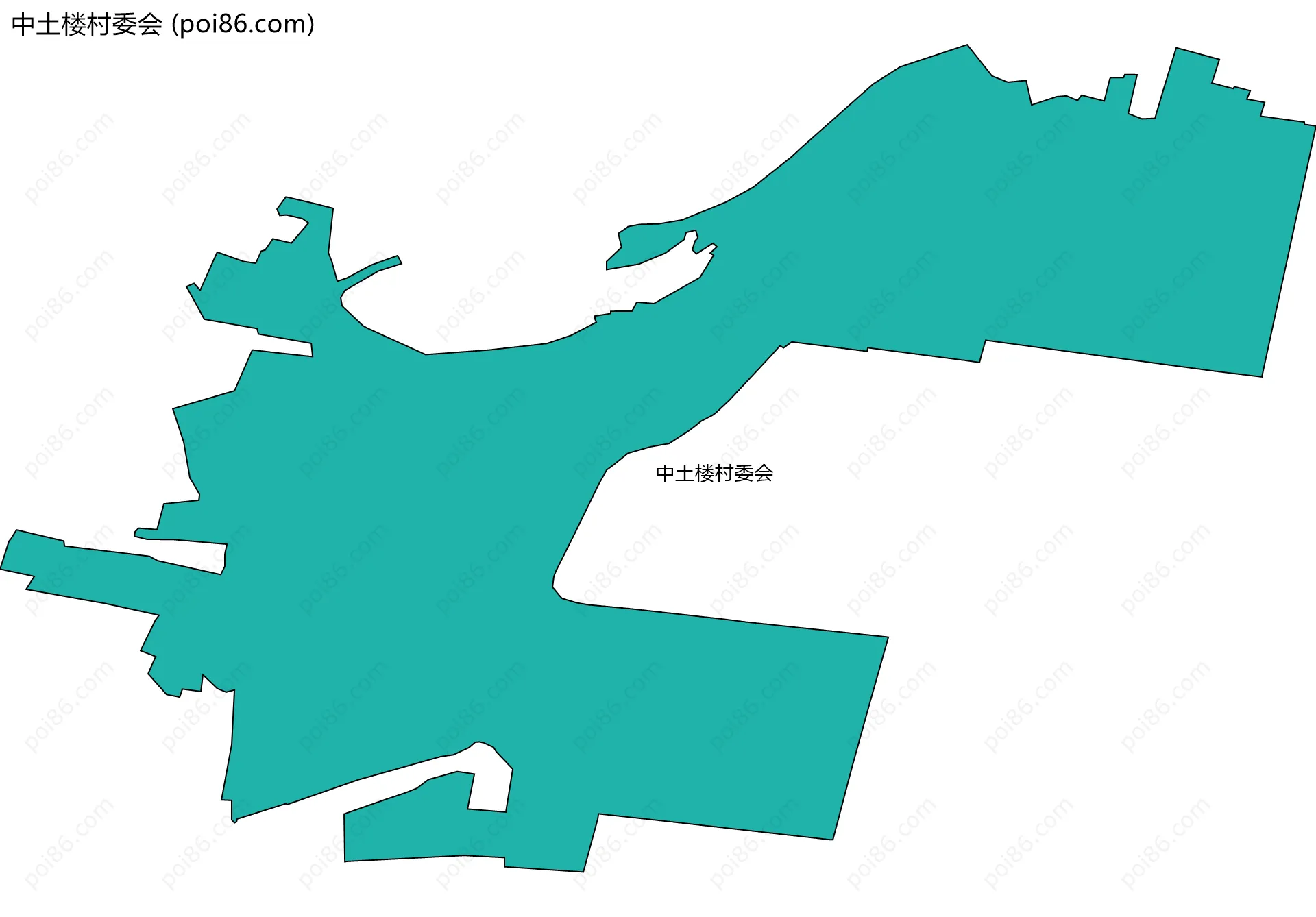 中土楼村委会边界地图
