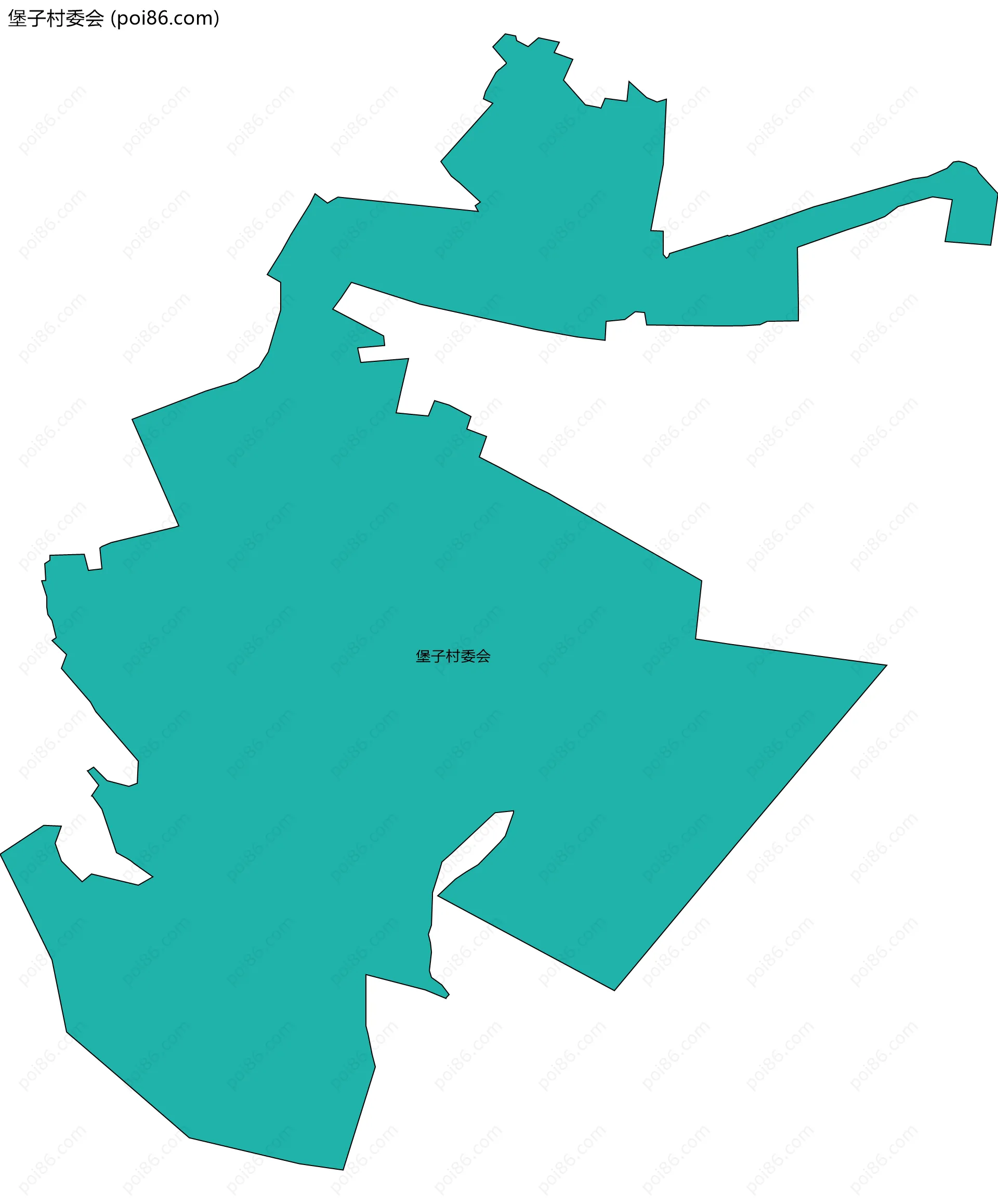 堡子村委会边界地图