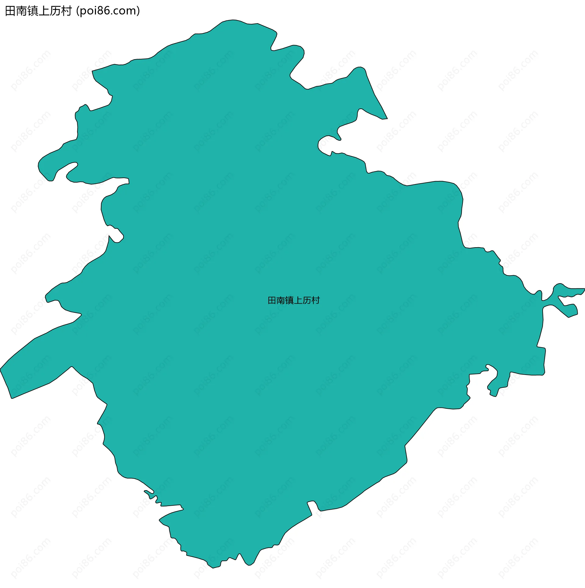 田南镇上历村边界地图