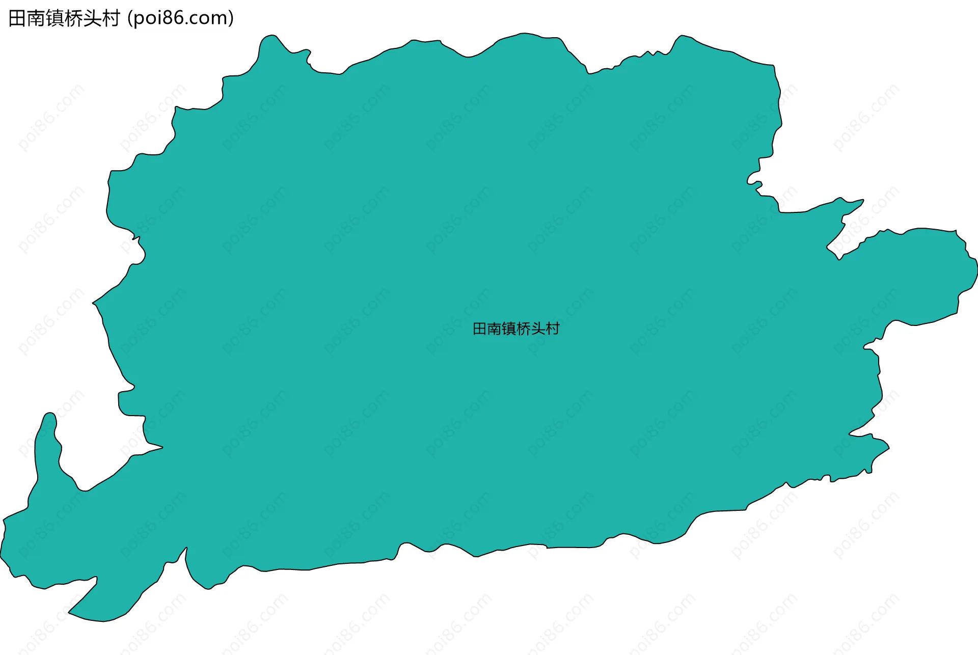 田南镇桥头村边界地图