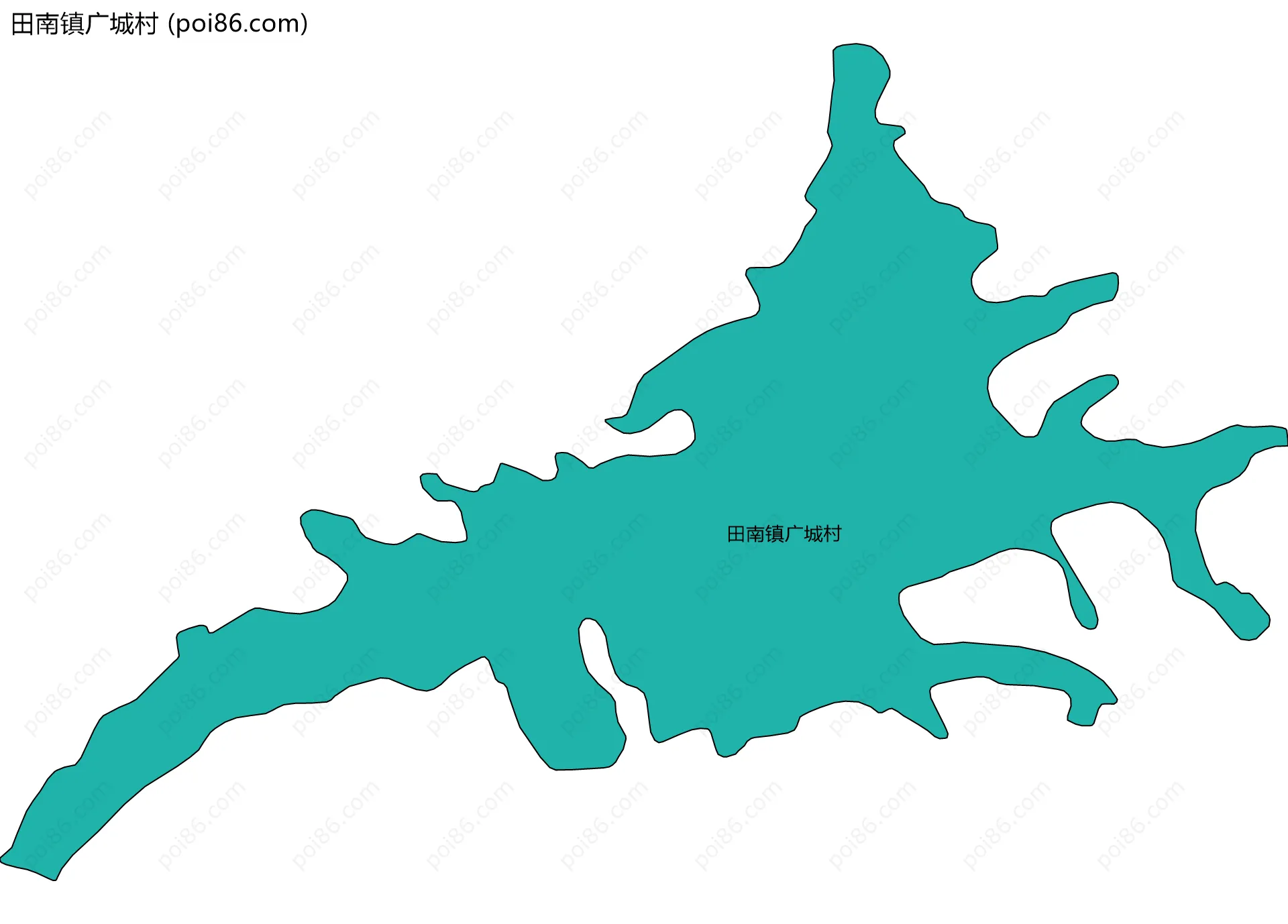 田南镇广城村边界地图