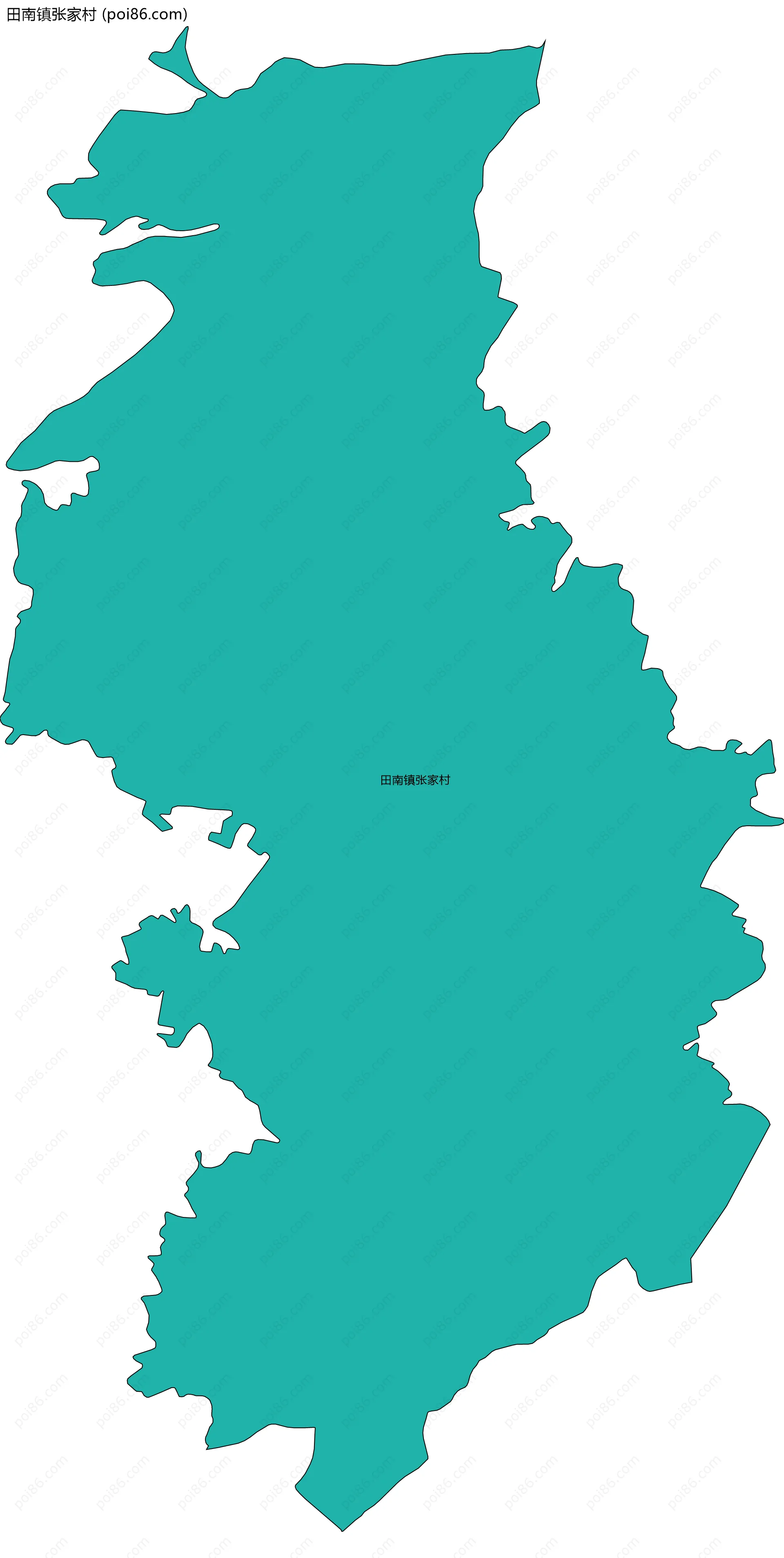 田南镇张家村边界地图