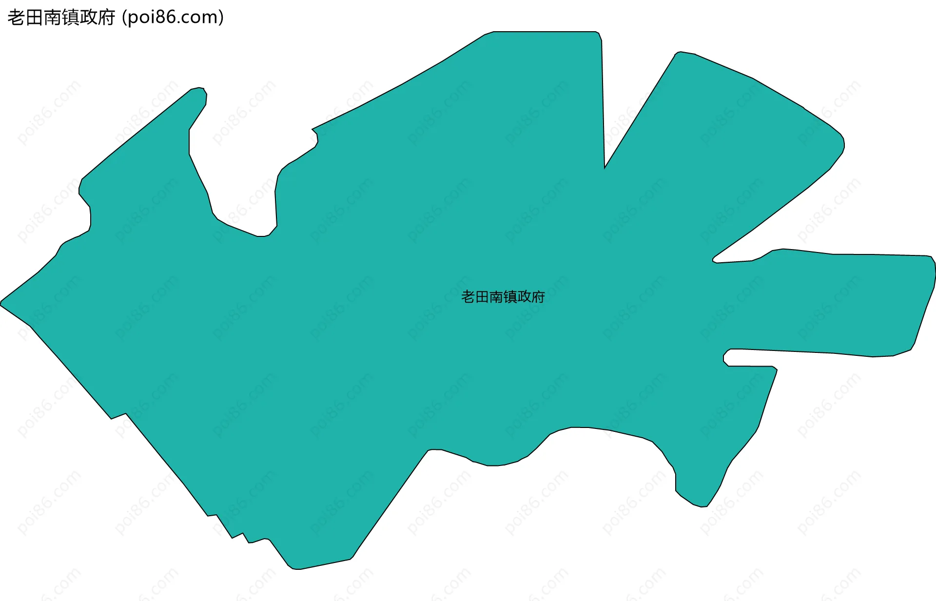 老田南镇政府边界地图
