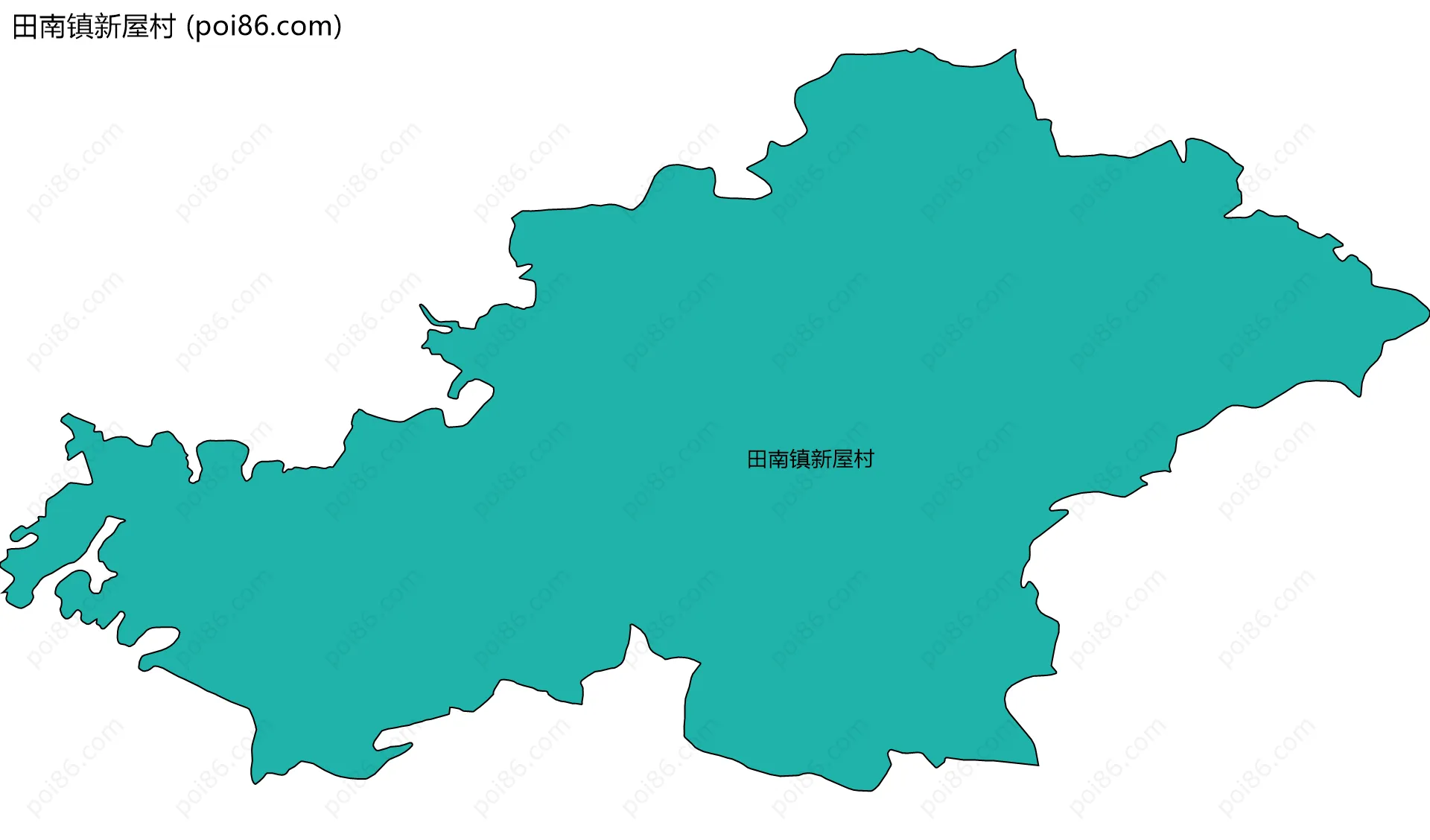 田南镇新屋村边界地图