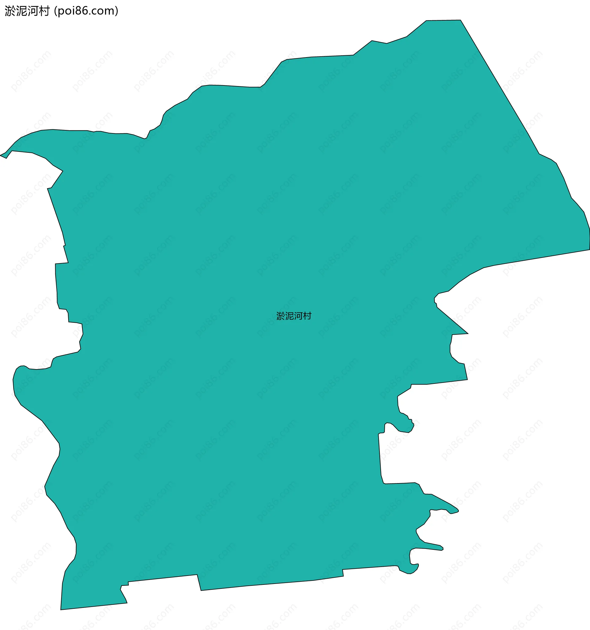 淤泥河村边界地图