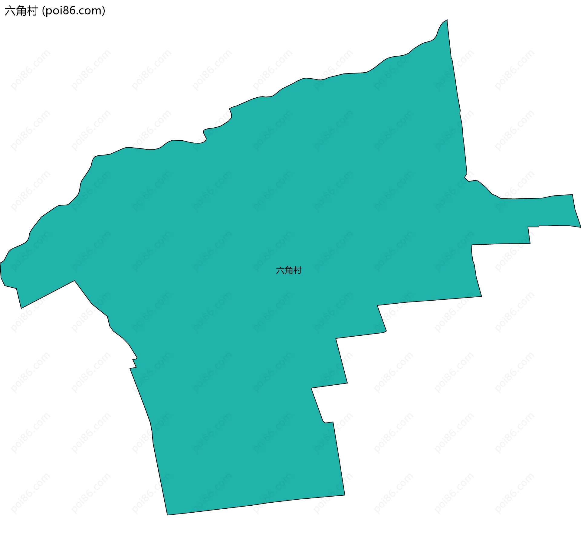 六角村边界地图