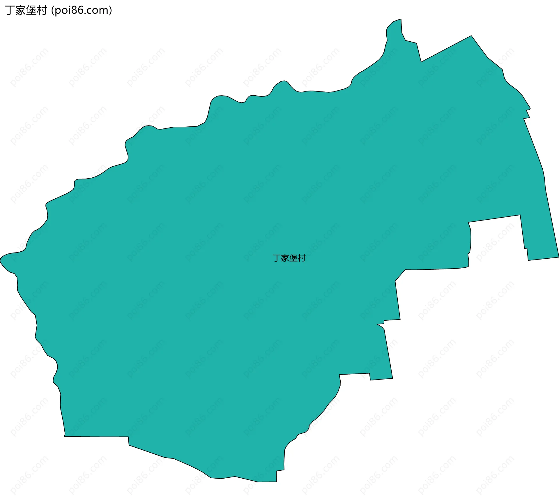 丁家堡村边界地图