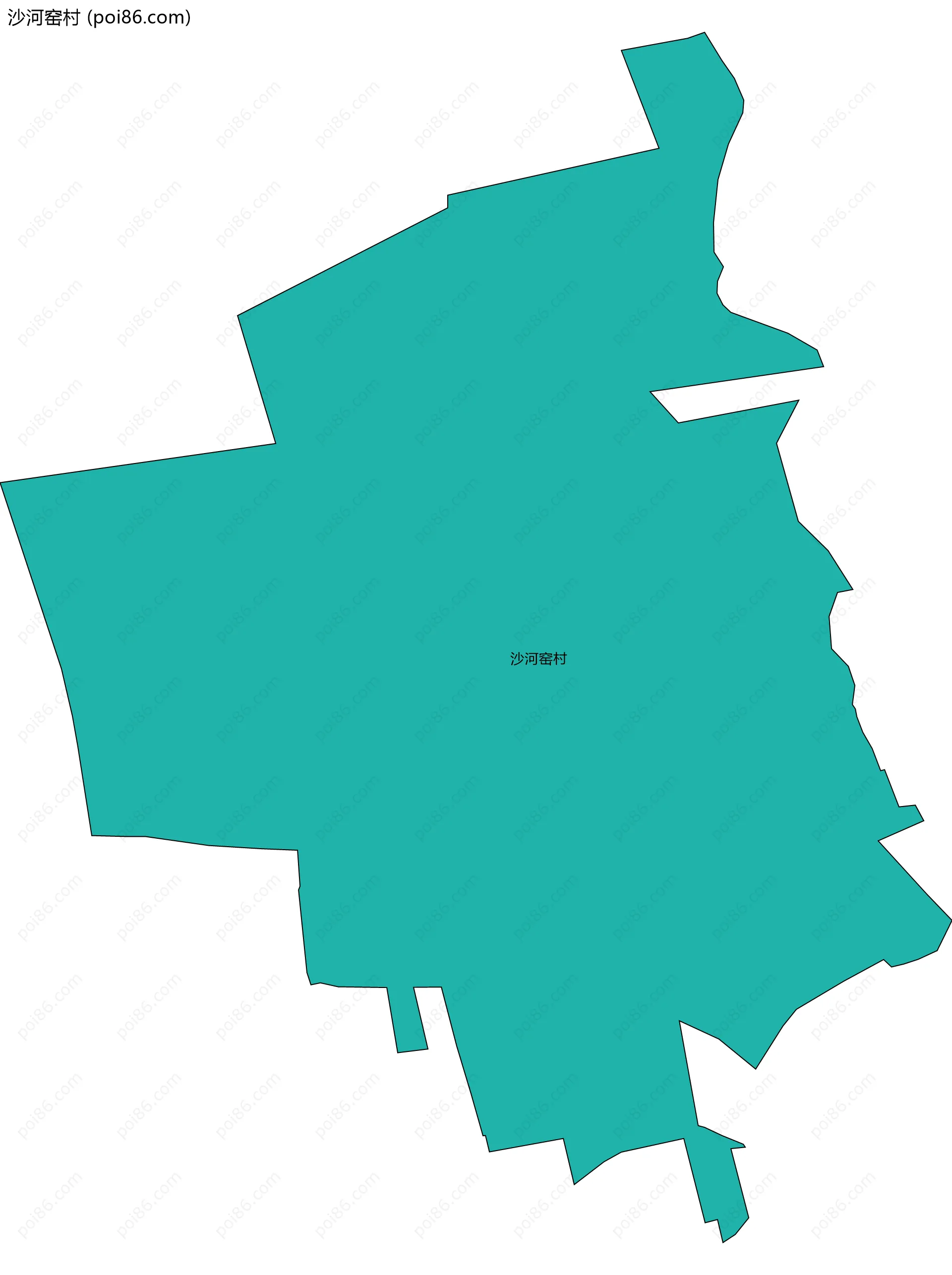 沙河窑村边界地图