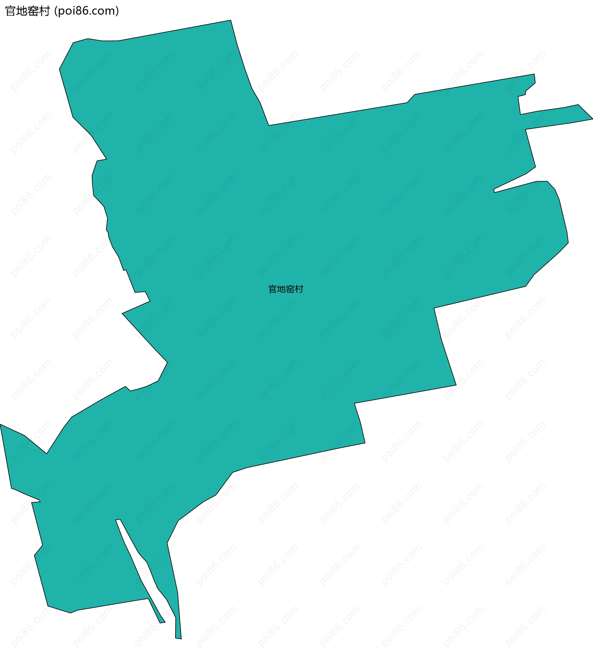 官地窑村边界地图