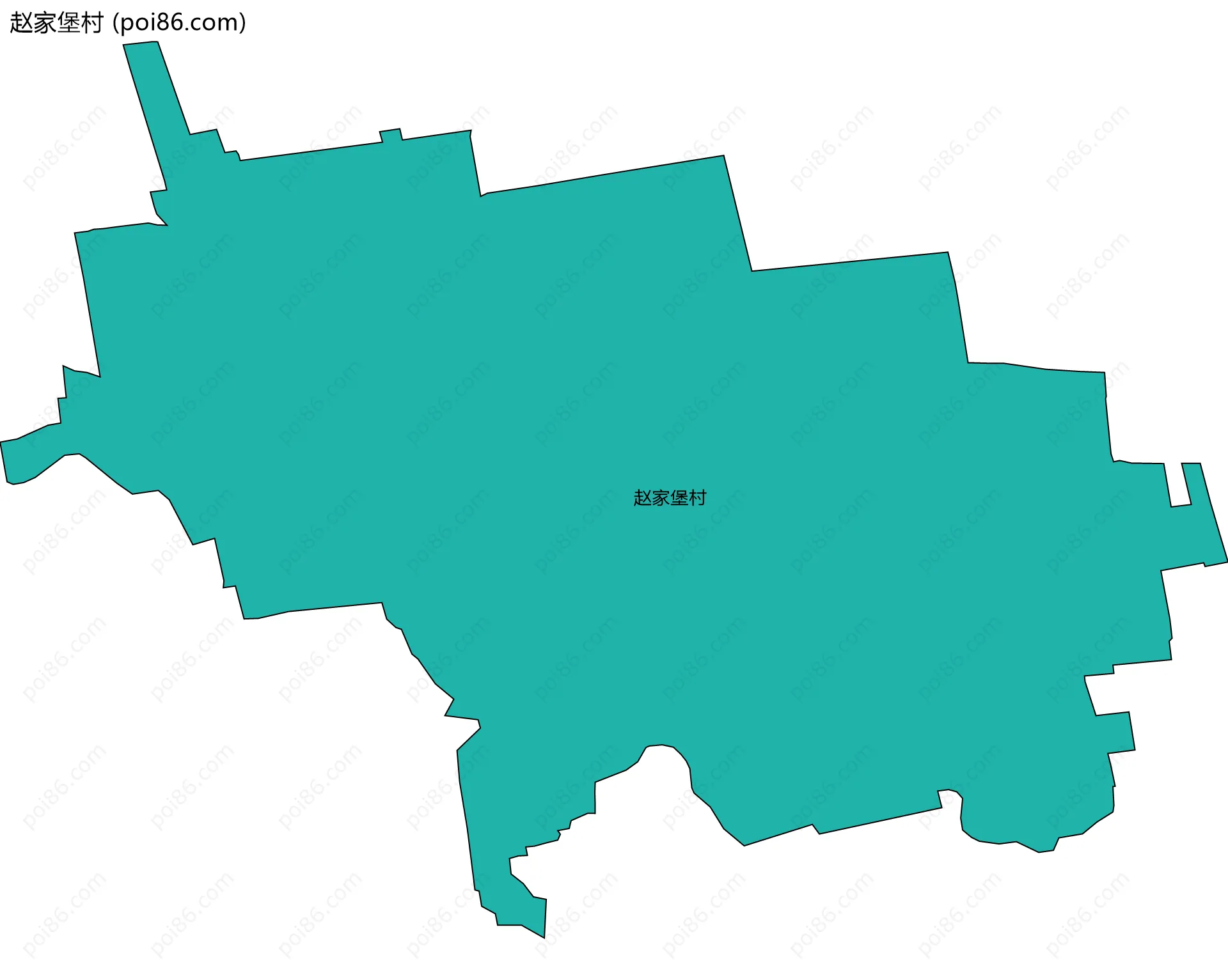 赵家堡村边界地图