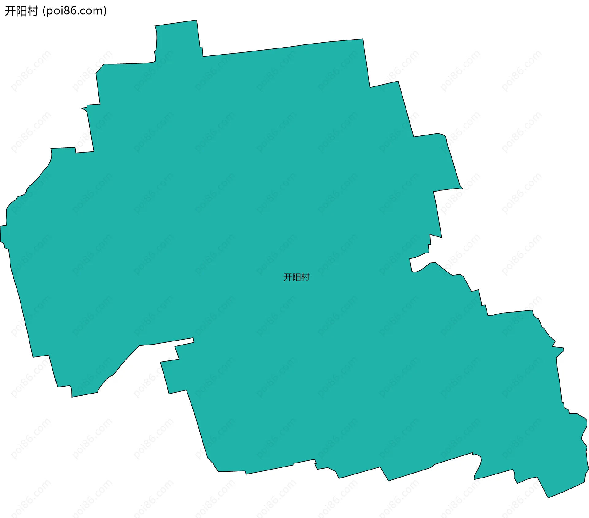 开阳村边界地图