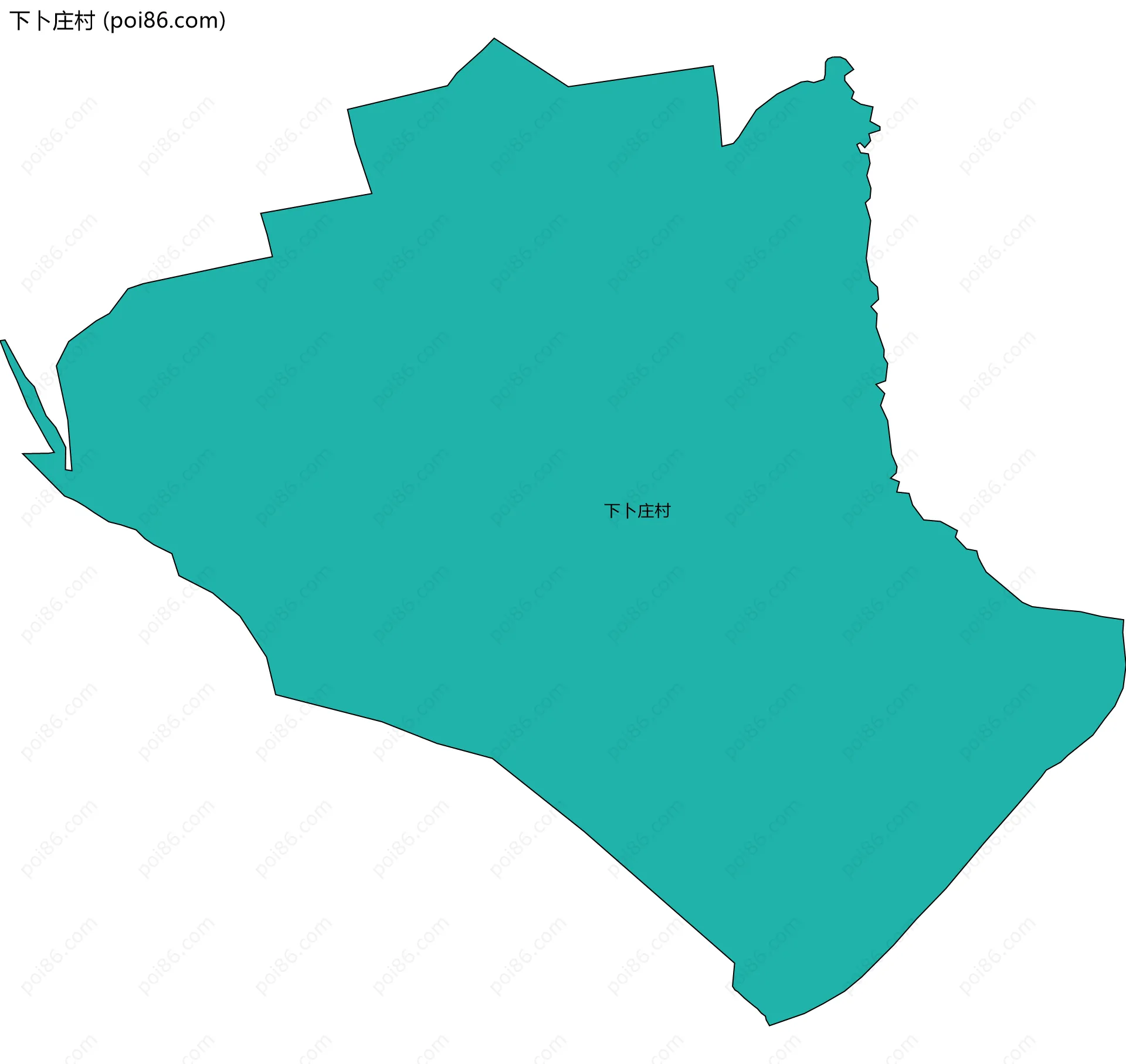 下卜庄村边界地图
