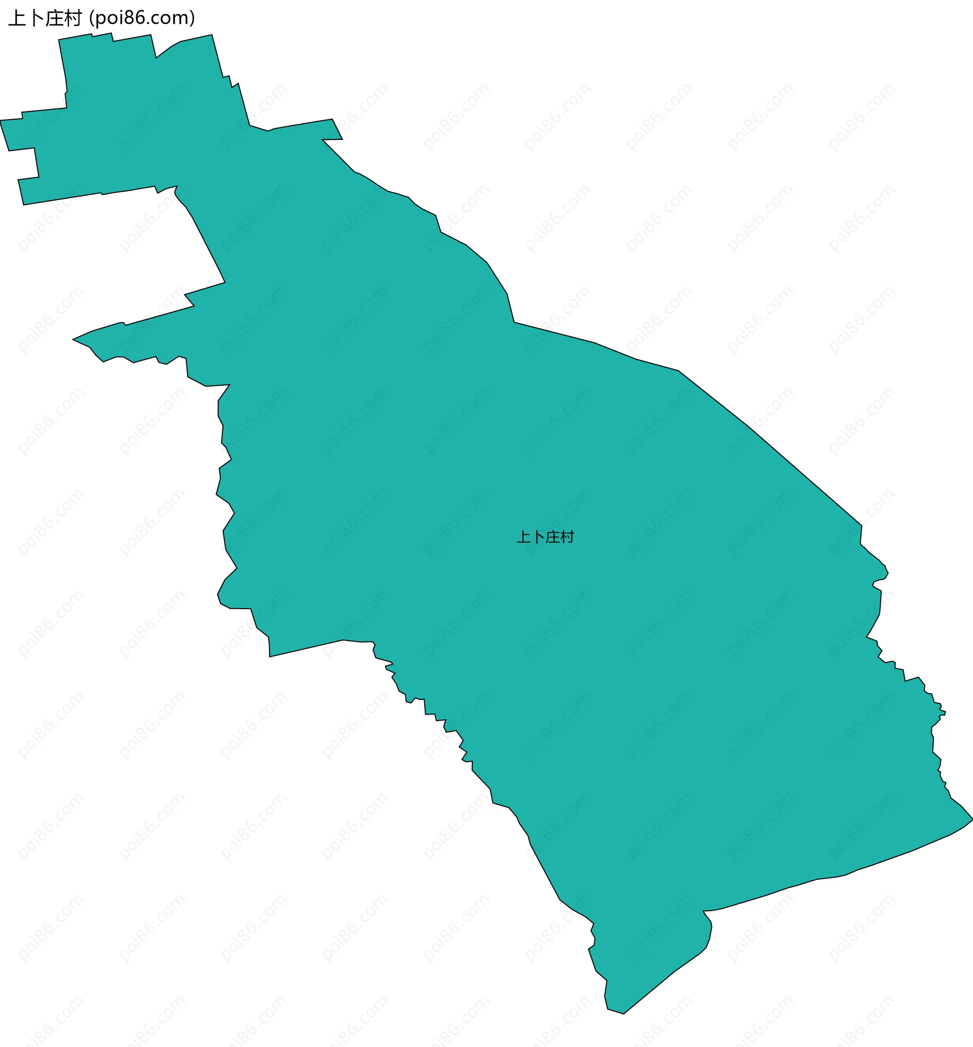 上卜庄村边界地图