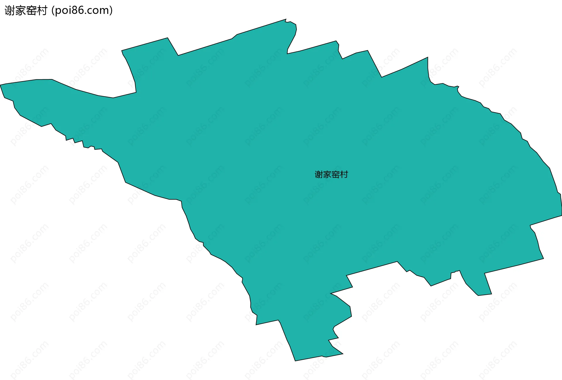 谢家窑村边界地图