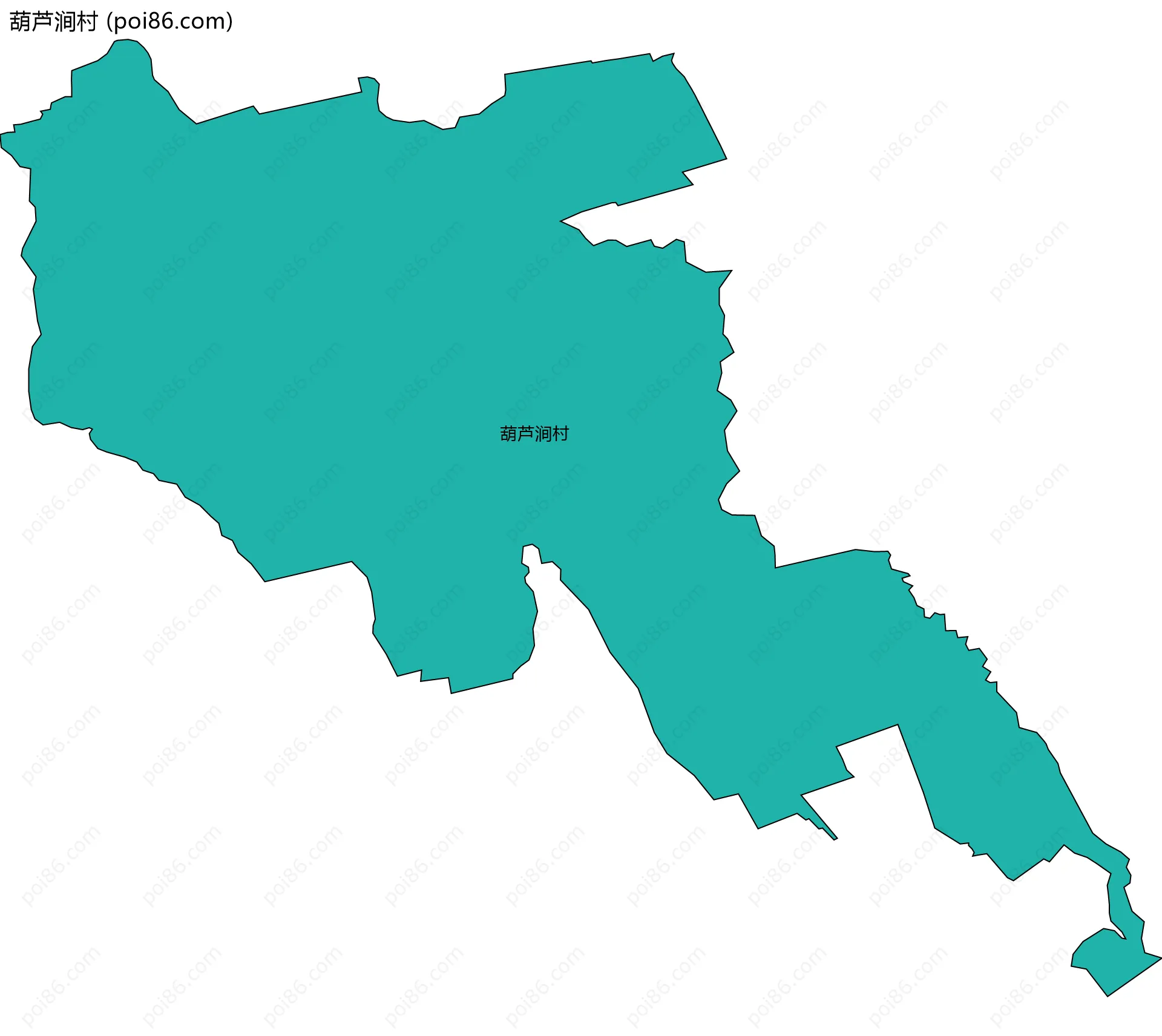 葫芦涧村边界地图